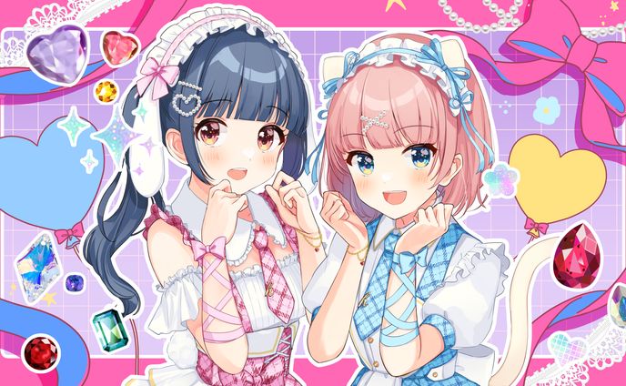 🟦声優 植田ひかる様、花柚様 だいしきゅーだいしゅき MVイラスト