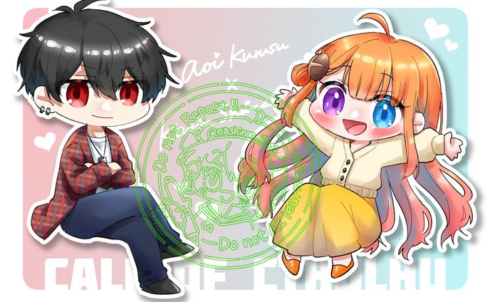 TRPGカップリングSDイラスト