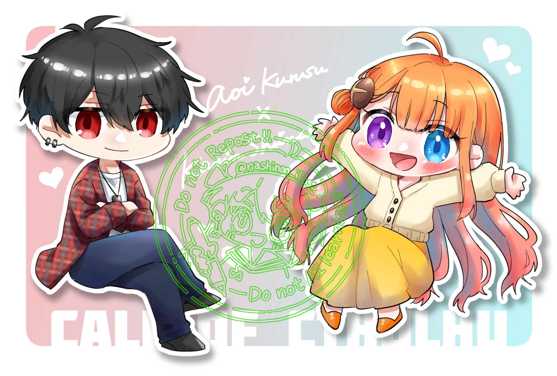 TRPGカップリングSDイラスト-1