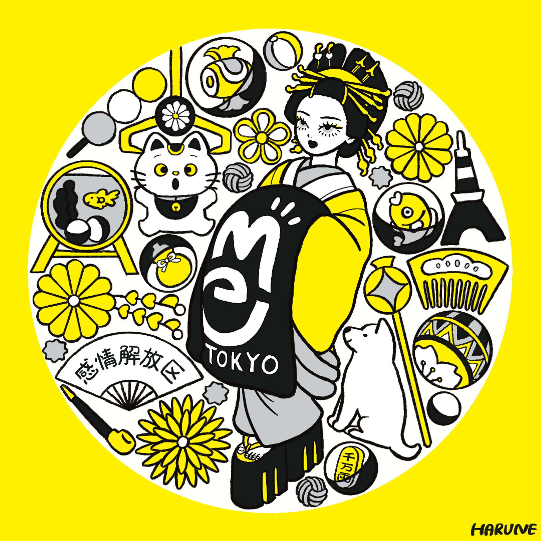 【WORK】「METOKYO SHIBUYA Limited」様　オープン記念クリエイターコラボグッズイラスト-1