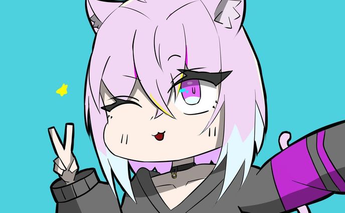 自撮り
#絵かゆ 
#猫又おかゆ 
#ホロライブ
#hololive