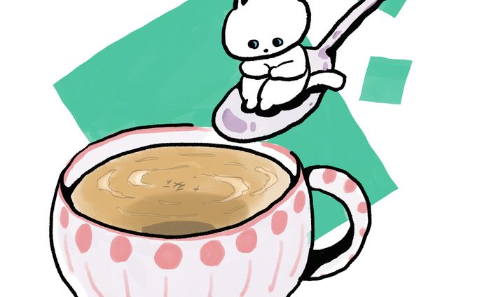 ほうじ茶ラテねこ