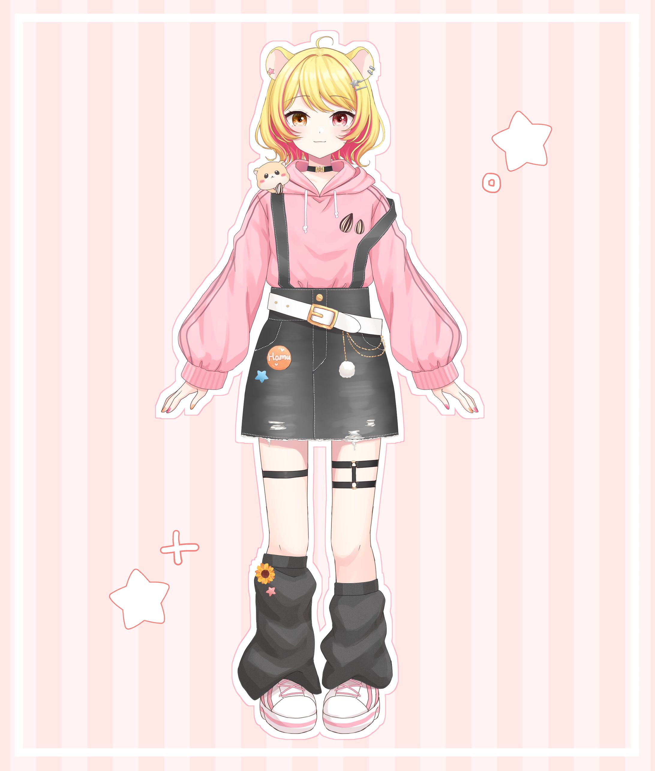 【ご依頼】桃星はむ様 立ち絵 衣装デザイン-1