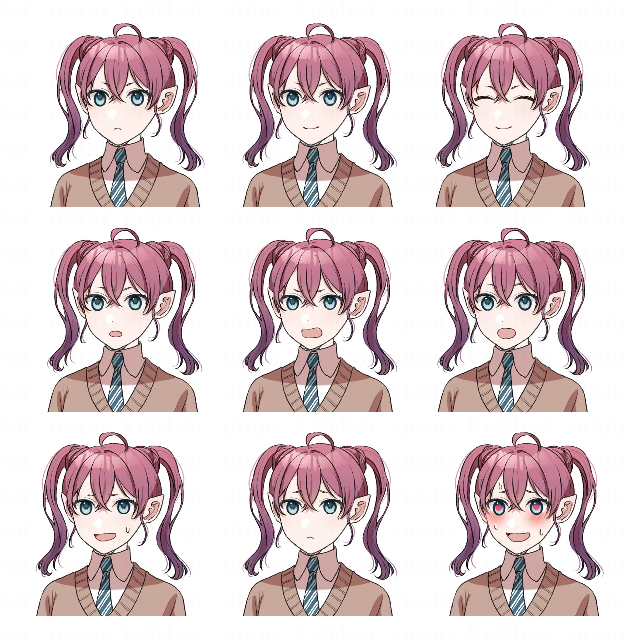 表情差分キャラクター表情差分-1