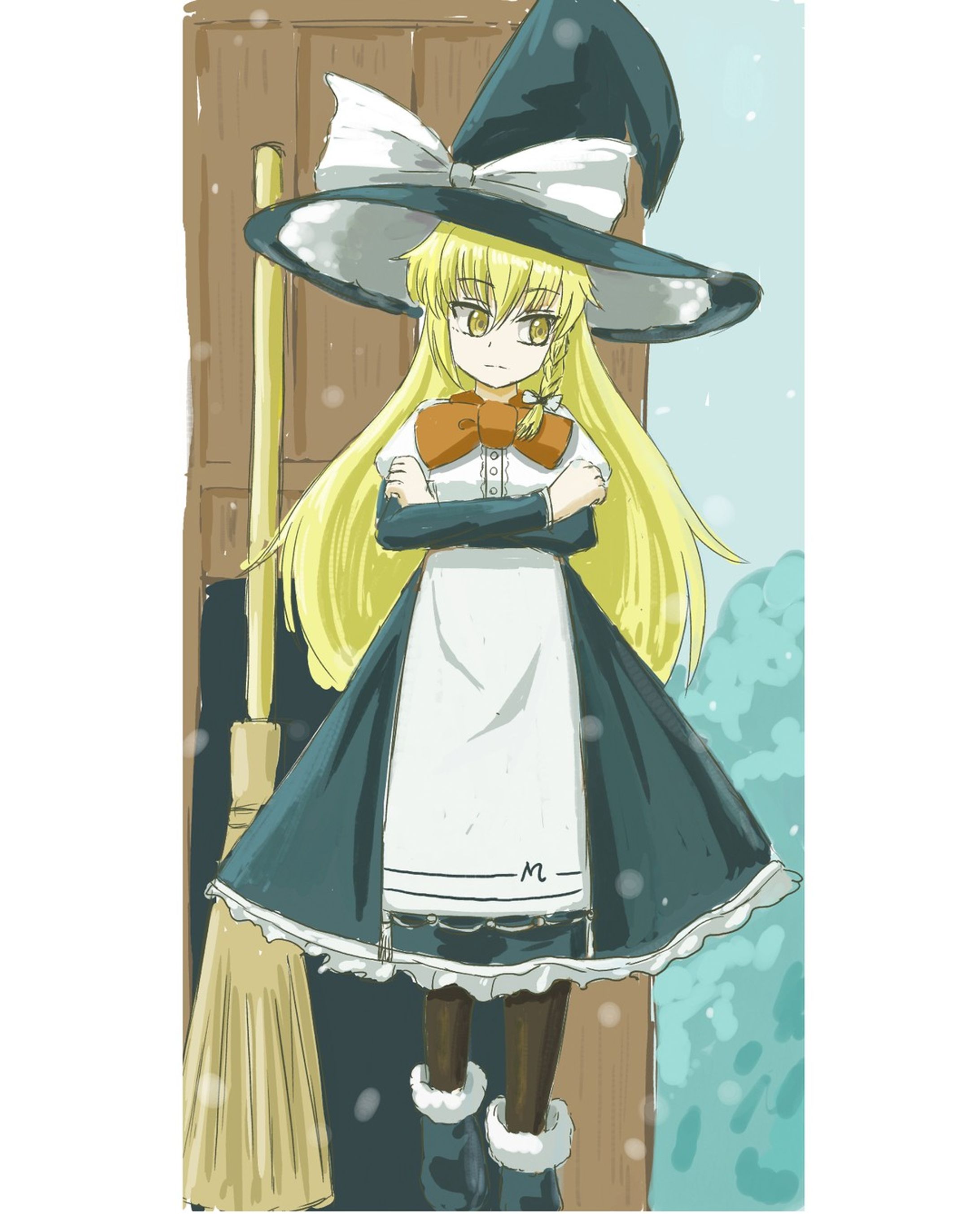 絵チャ　冬服魔理沙
#illustration #東方project #東方 #霧雨魔理沙 #touhouproject #touhou #marisakirisame #touhoufanart-1