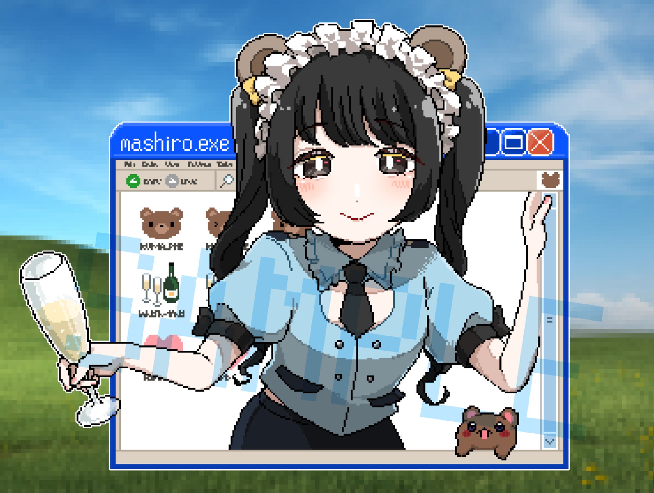 オリジナルシャンパン用イラスト-1