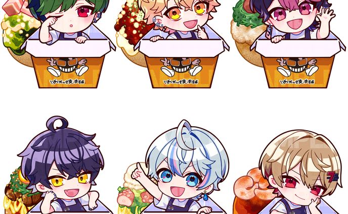 『シクフォニ×ばくだん焼き本舗』コラボ第二弾 デフォルメイラスト