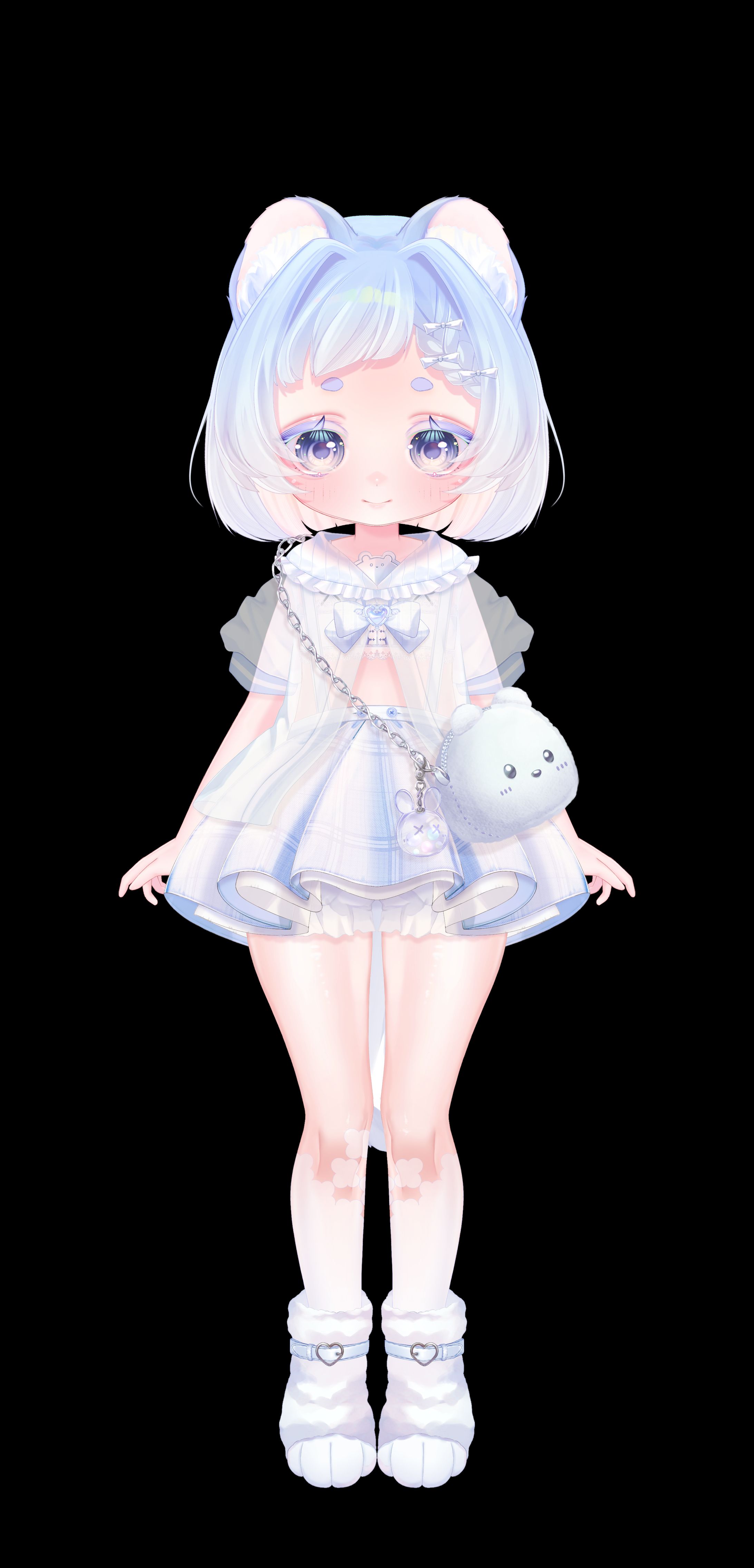 Live2Dイラスト【白胡いずな様】-1