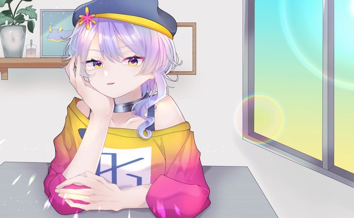 壊音ペグ様　朝活サムネイルイラスト