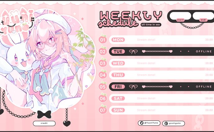 YuuniYuuno Stream Schedule