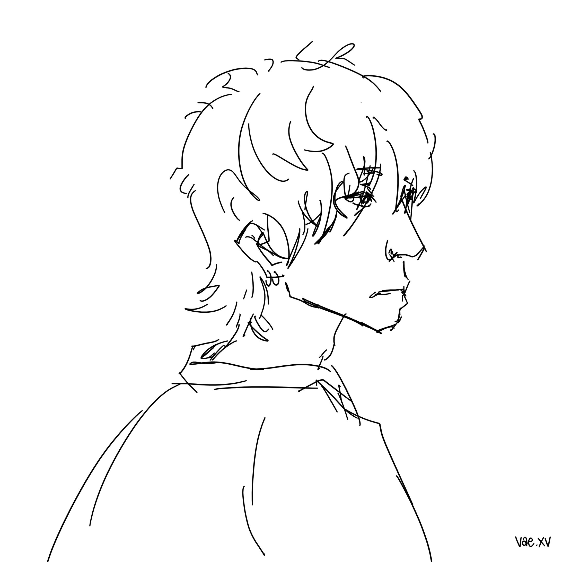 side profile sketch-1