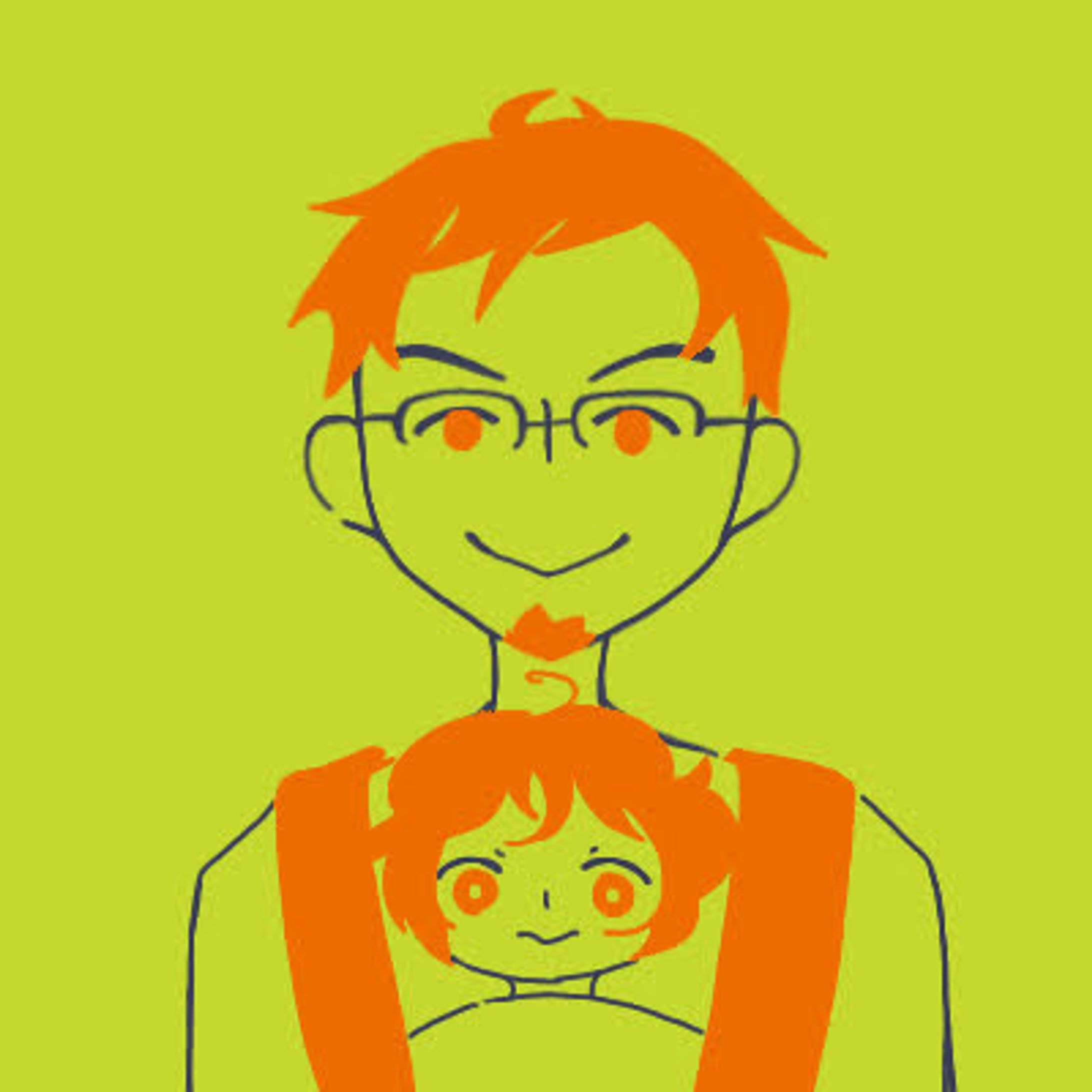 子供を抱っこする男性のアイコン-1