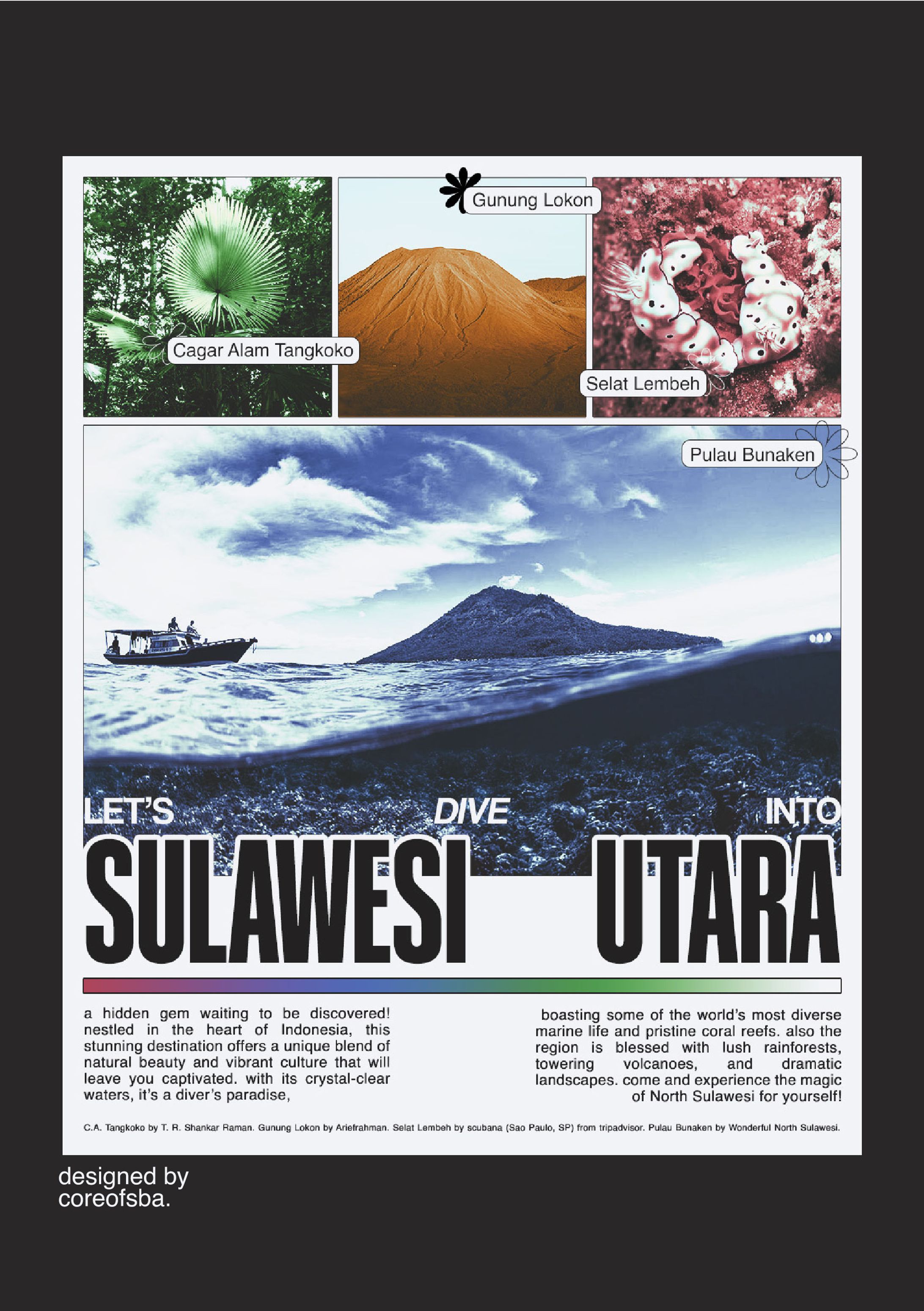 Poster design, promotional poster for Sulawesi Utara-1