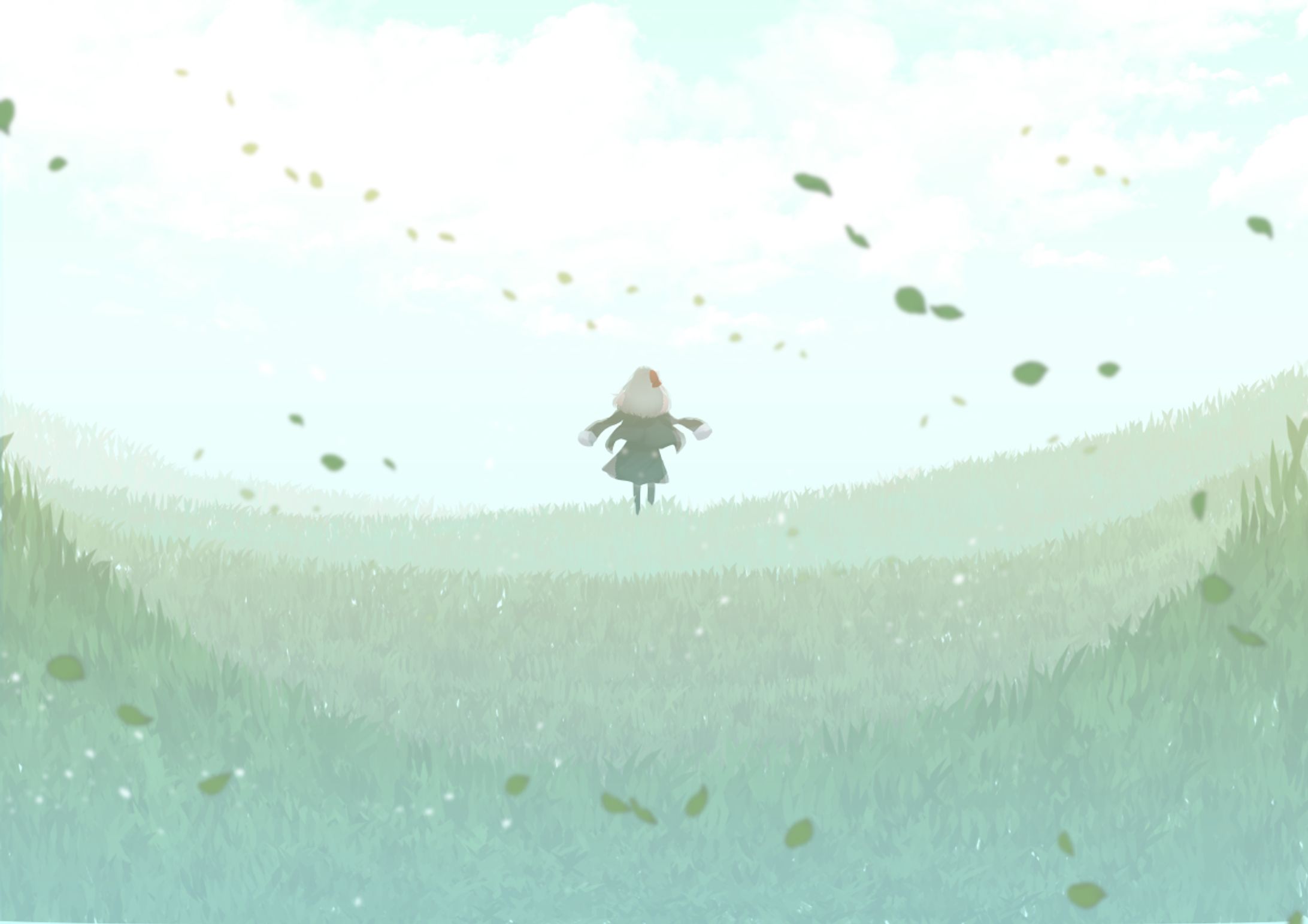絵本風背景＋人物イラスト-1