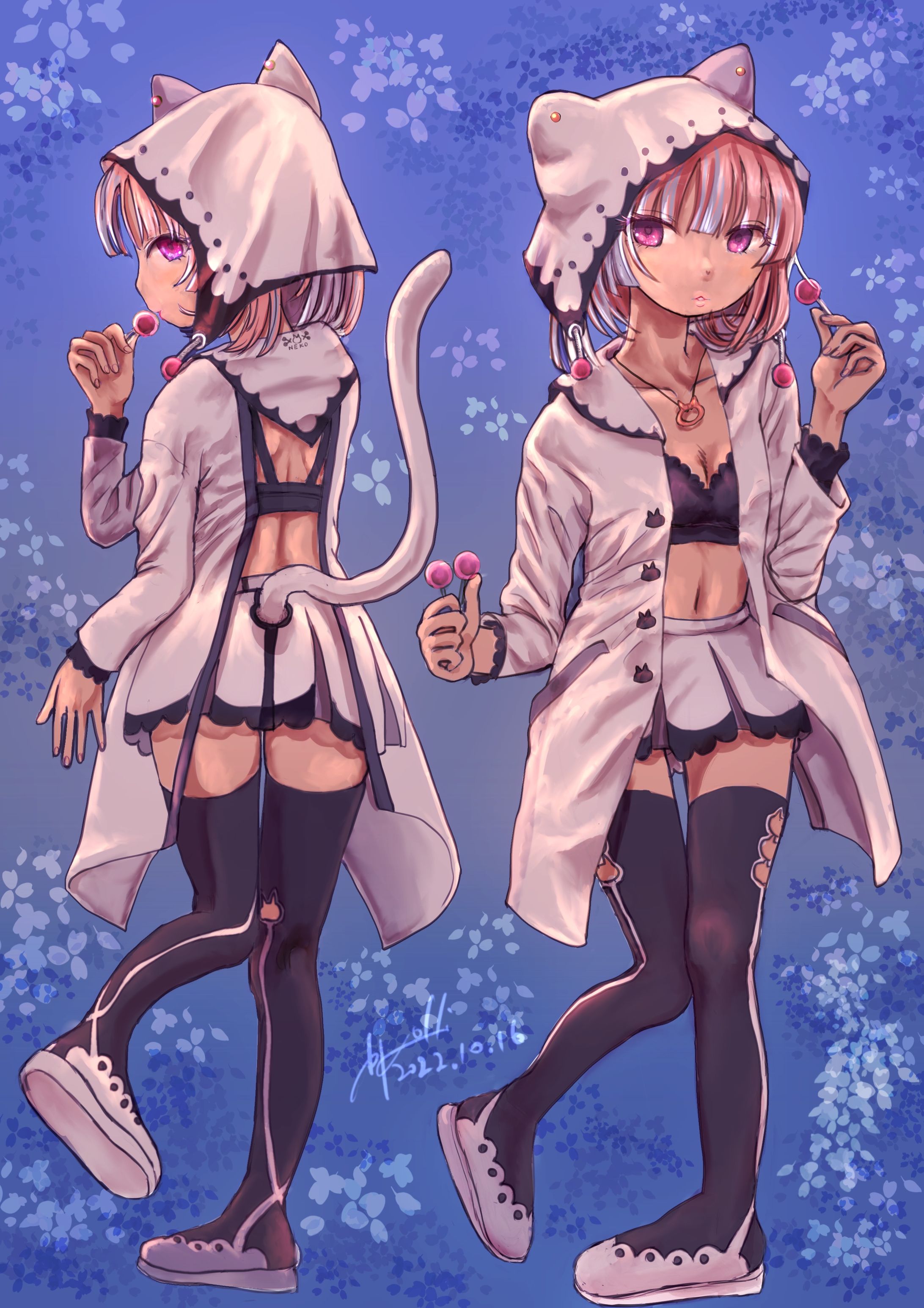 ご依頼イラスト・ネコフード♪-1