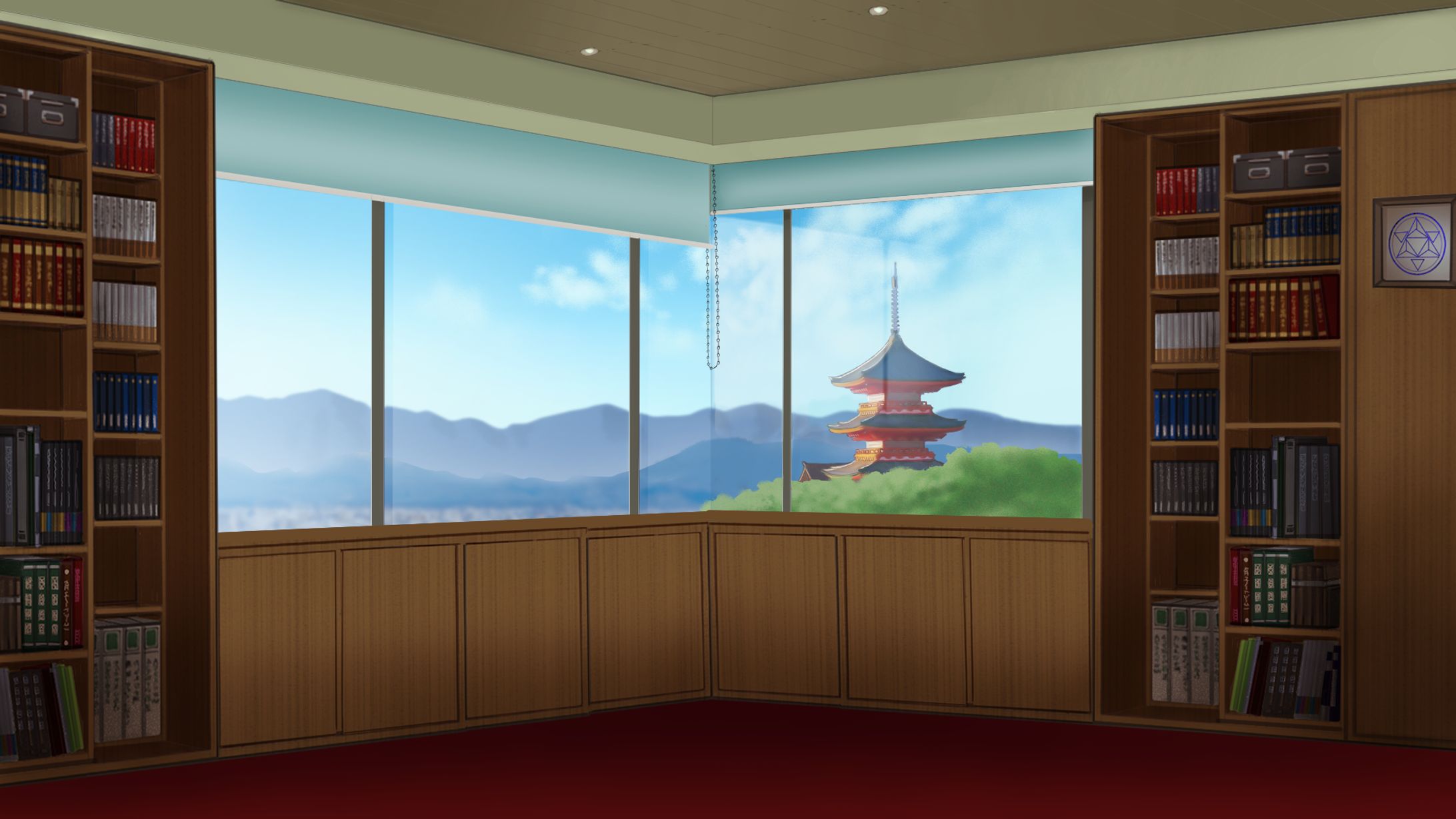 先生の部屋　配信用背景イラスト-1