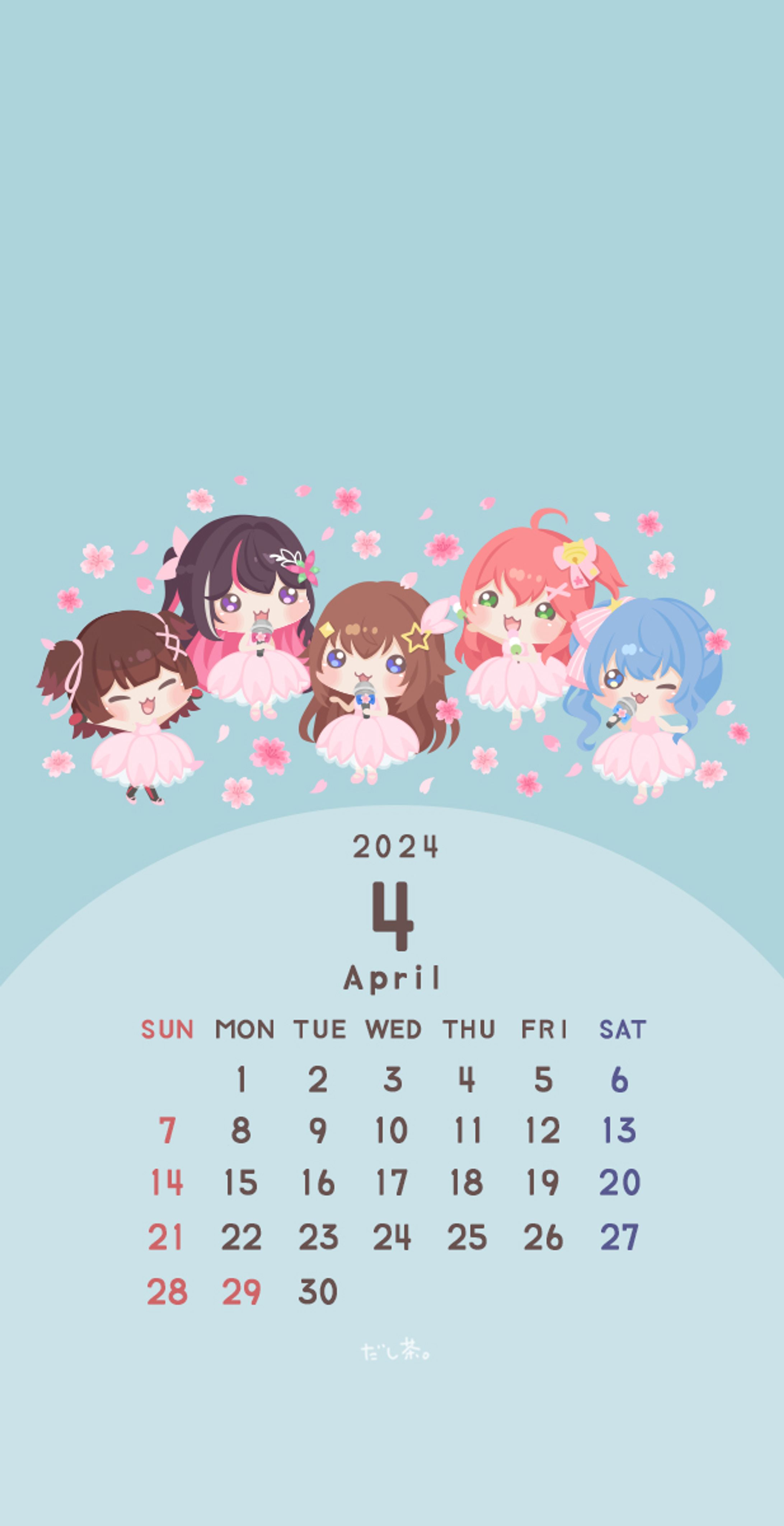 2024年4月カレンダー/ホロライブ1期生-1