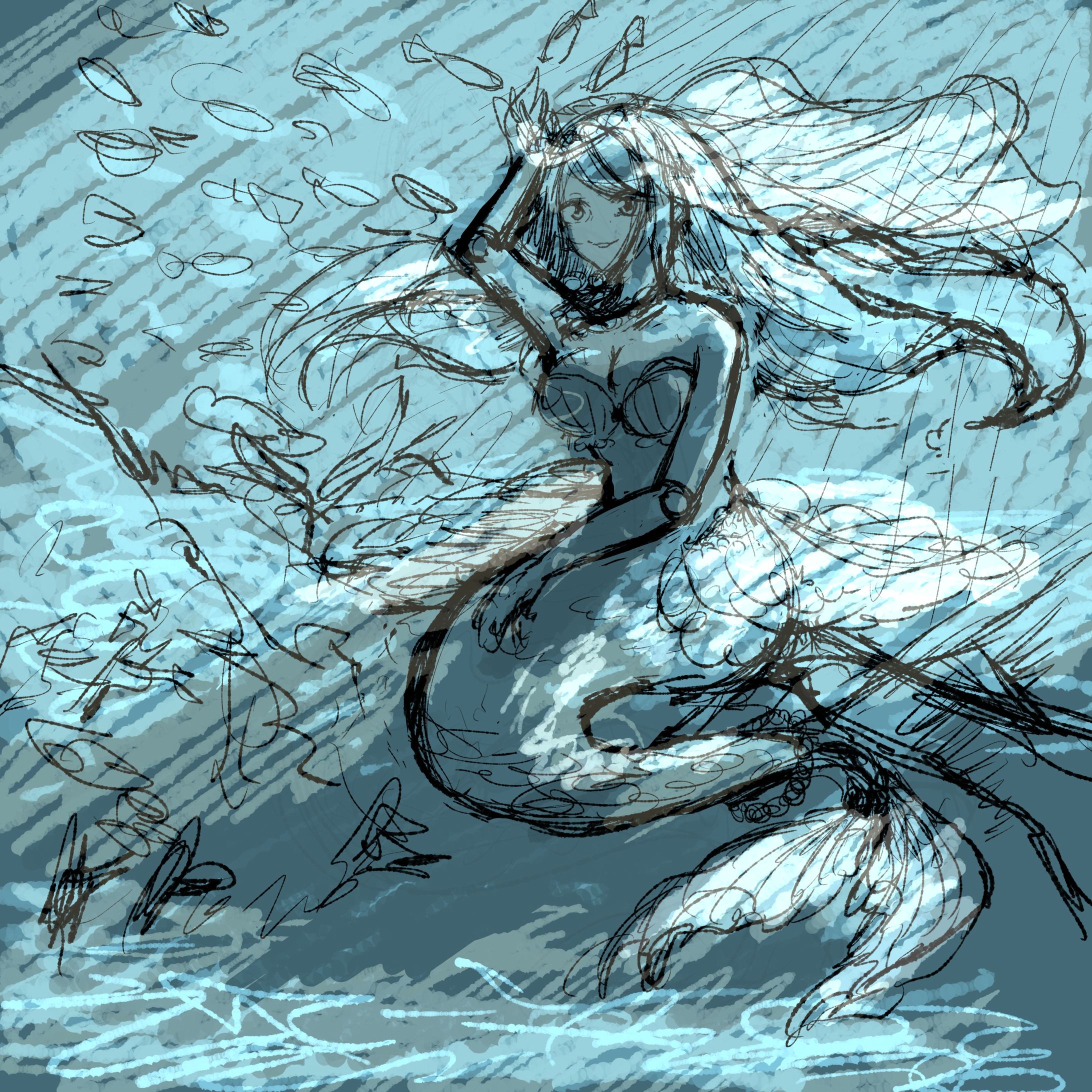 人魚(ラフ)-1