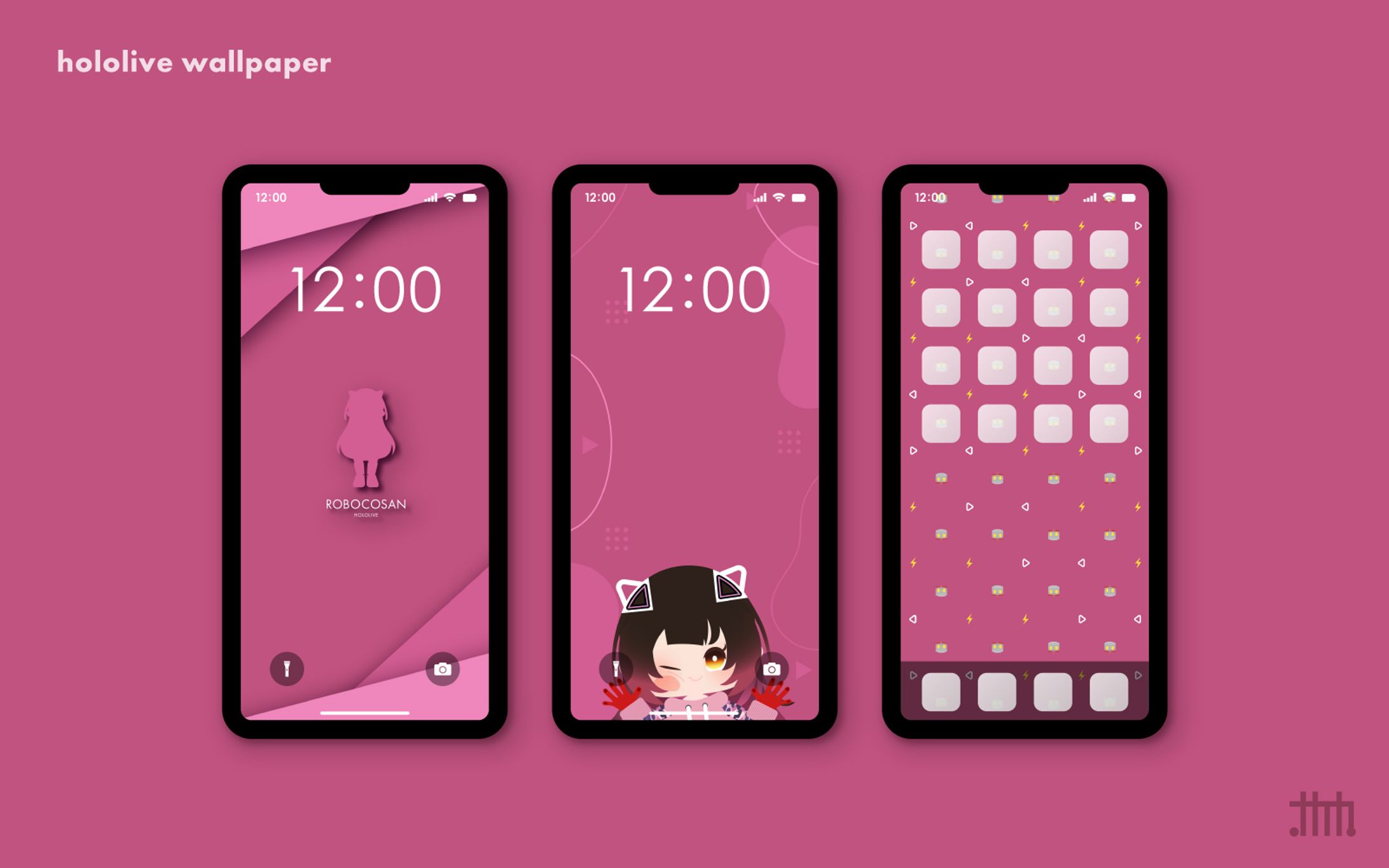 【二次創作】スマホ壁紙 ロボ子さん-1