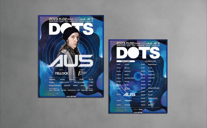 【フライヤーデザイン】DOTS pres. Au5