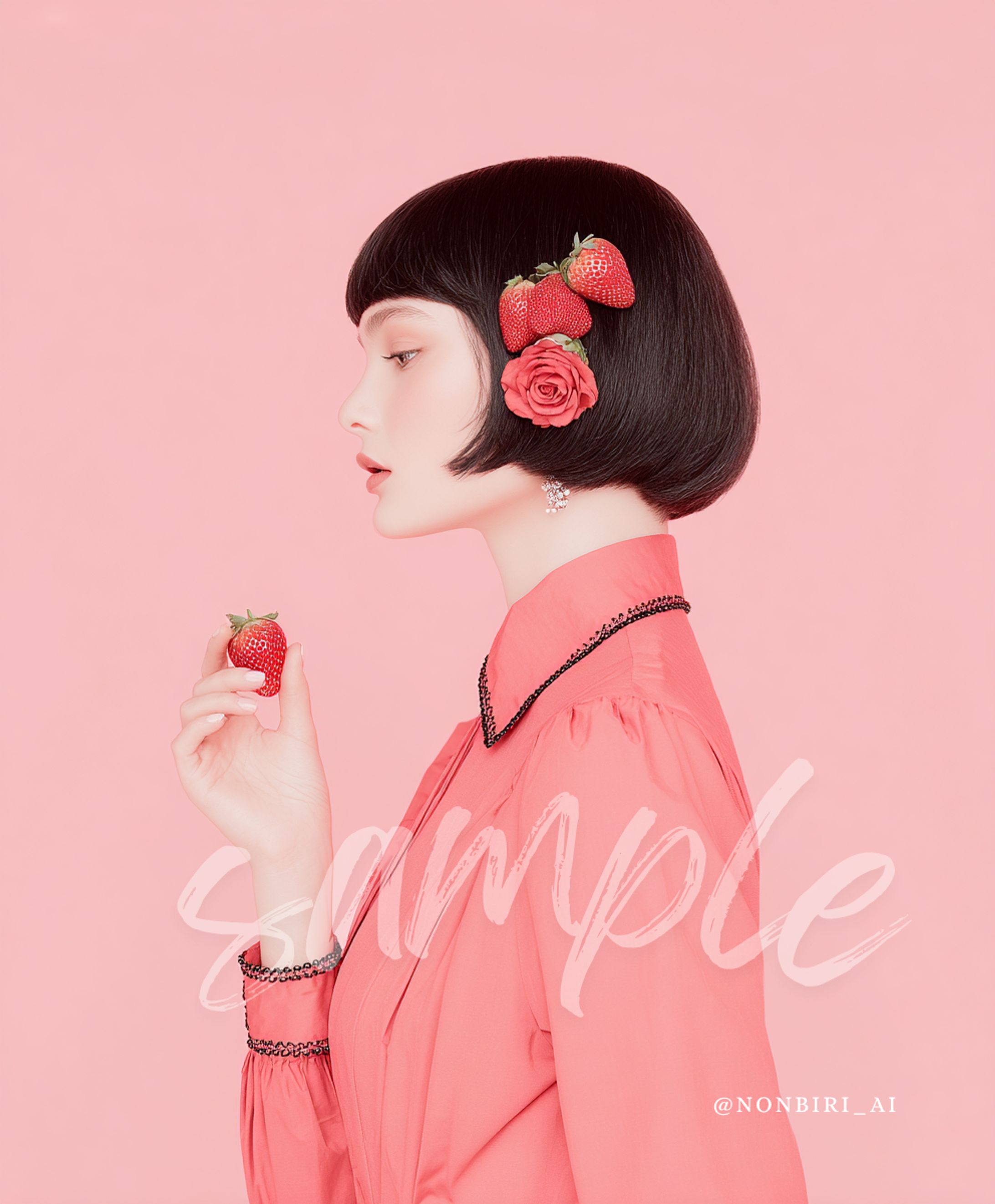 ストロベリーと女性-1