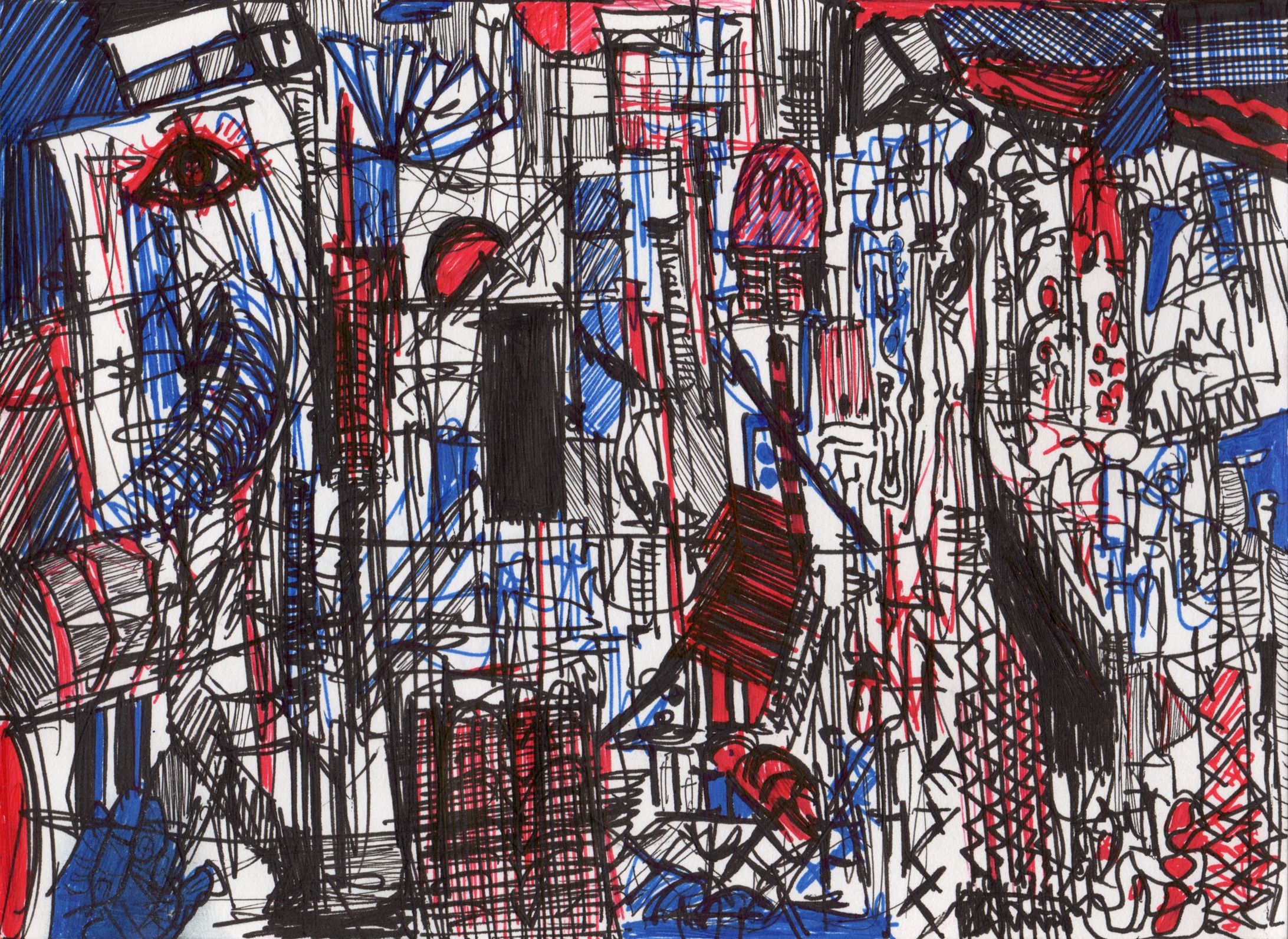 抽象画「mental sketch modified」シリーズ-1