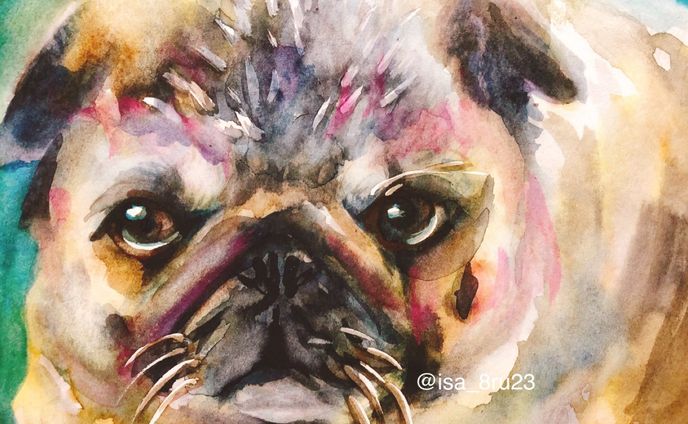 ワンちゃん似顔絵