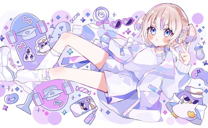 動画用イラスト、通常等身イラスト