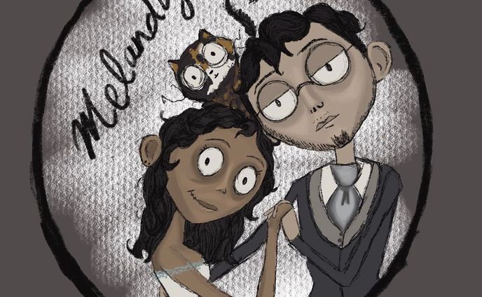 Tim Burton inspired - Melandy portrait