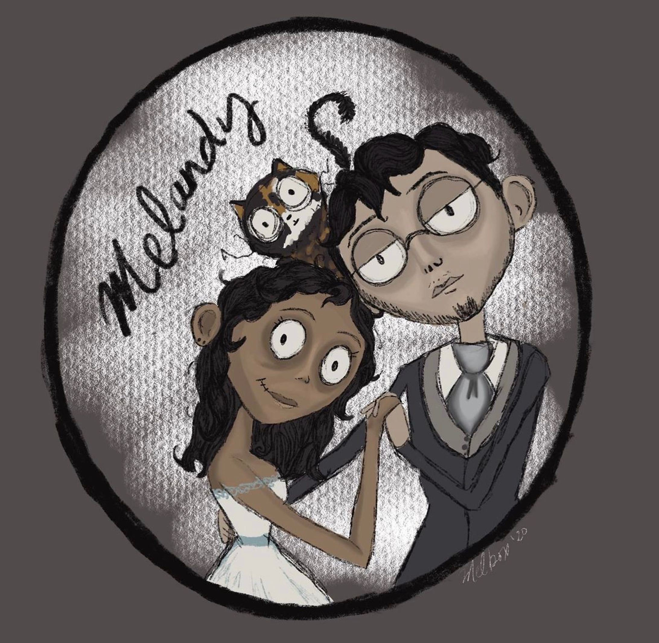Tim Burton inspired - Melandy portrait-1