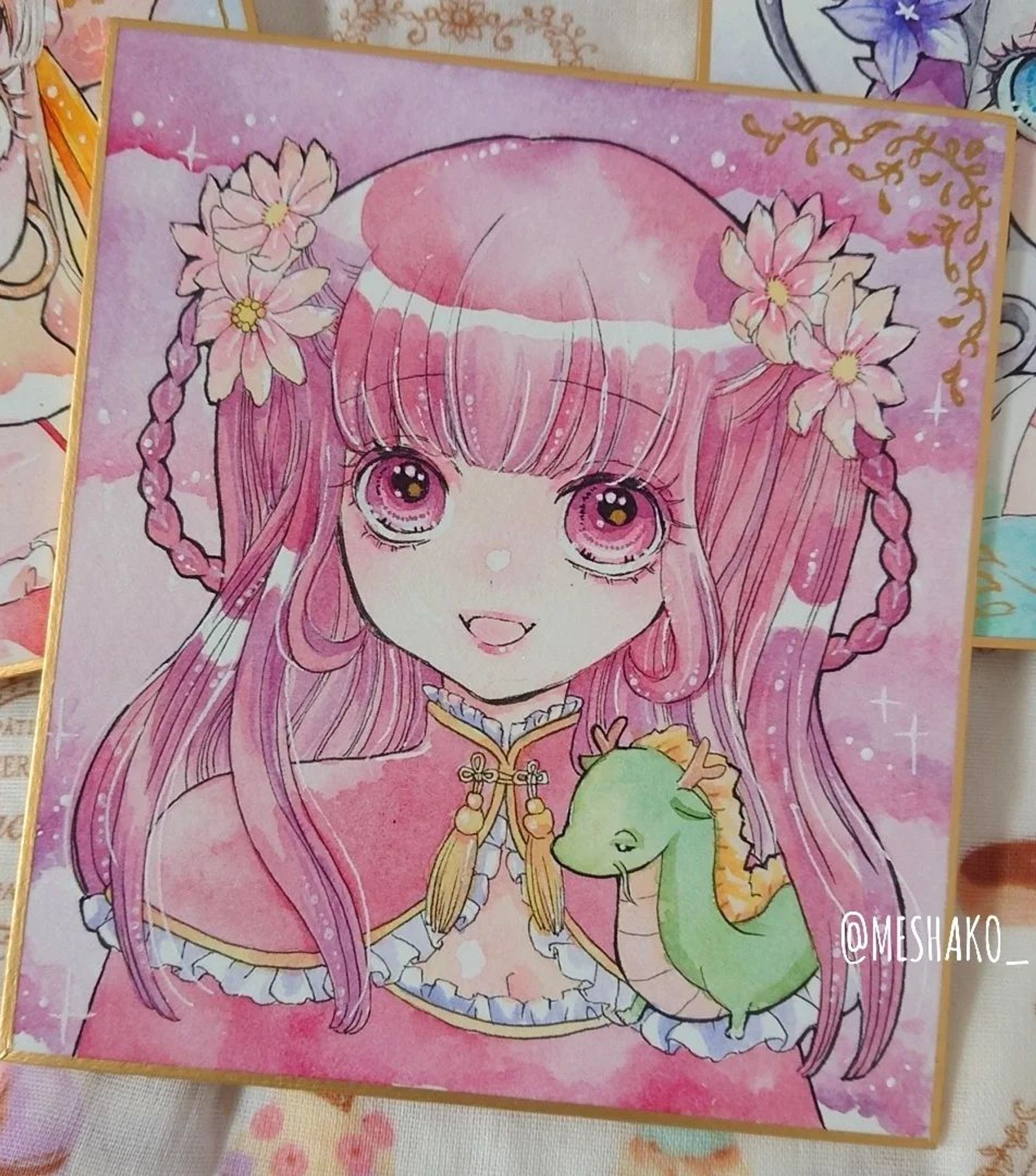茜空のコスモス⁡
⁡⁡
⁡9月の鎌倉MONA様の展示会に送り出します💐⁡
⁡
⁡⁡#illustration #illust #illustgram #art #animeart #artwork #painting  #drawing #watercolor #cute  #kawaii #originalcharacter  #イラスト #手描きイラスト #アナログイラスト #創作  #創作イラスト #オリジナル  #オリジナルイラスト #透明水彩  #水彩 #水彩画 #イラストグラム #イラスト好きな人と繋がりたい #絵描きさんと繋がりたい-1