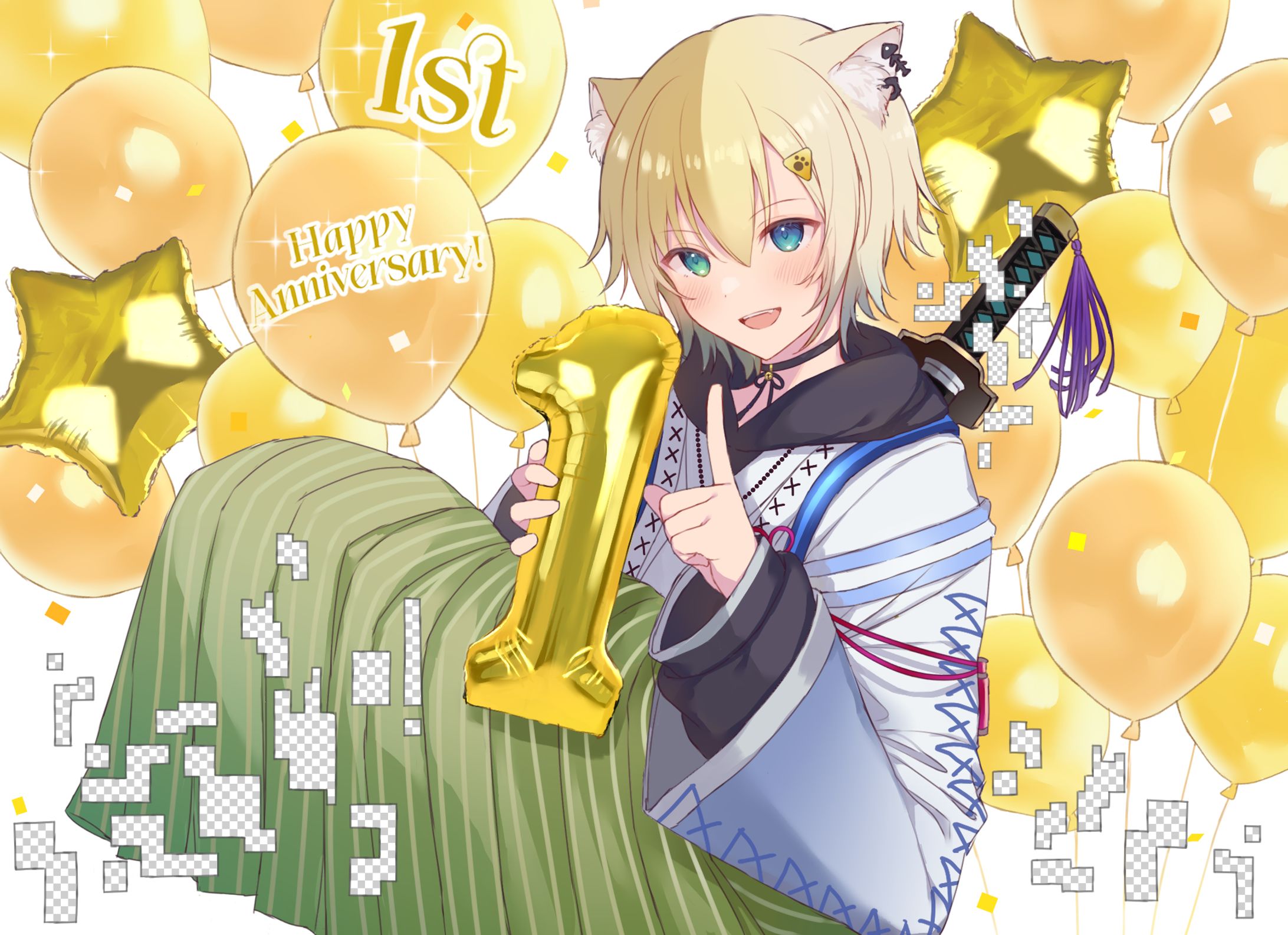 【Vtuber】狭境合歓寝 様　1周年記念イラスト-1
