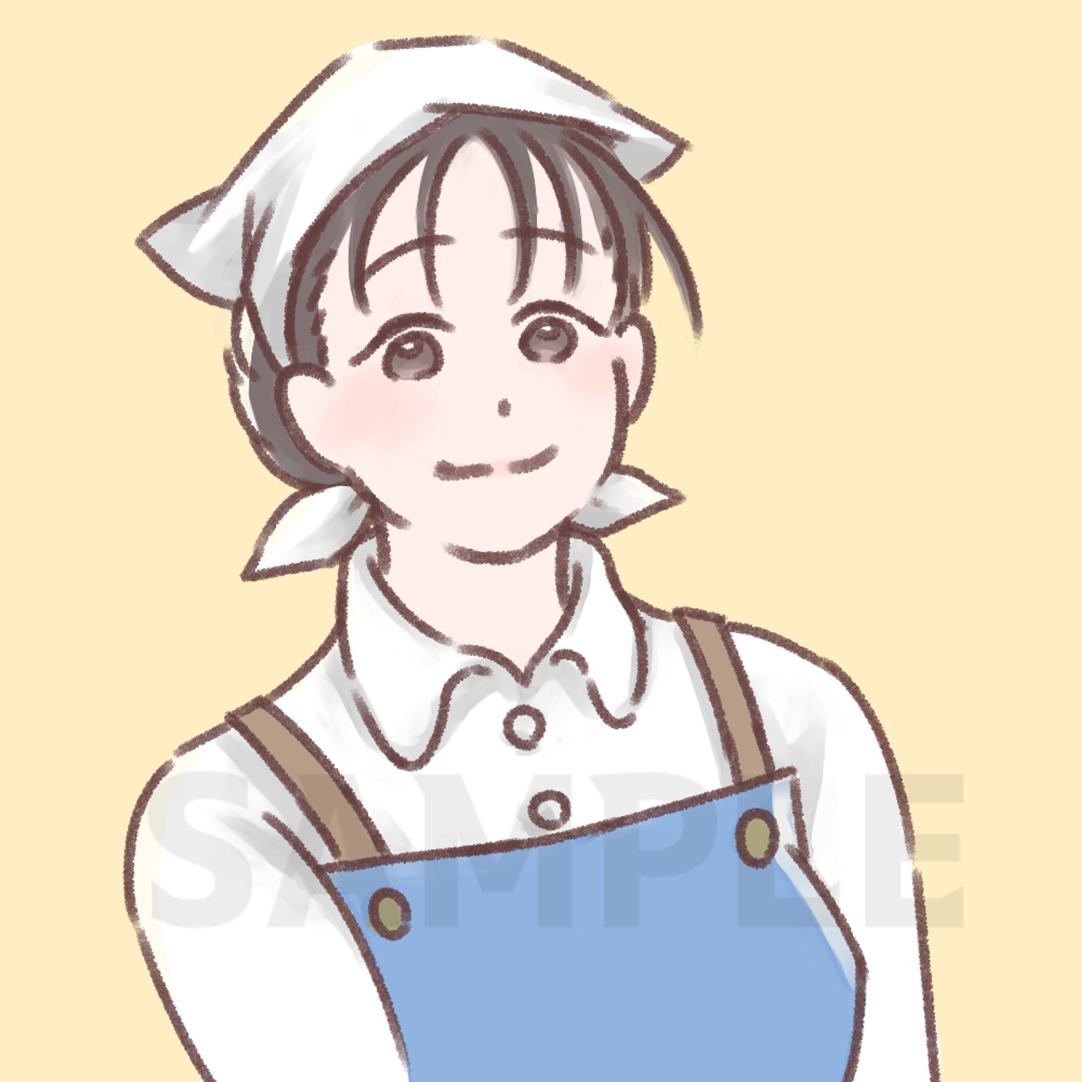 女性の似顔絵-1