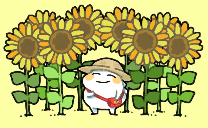 まっちろきょうりゅうとひまわり