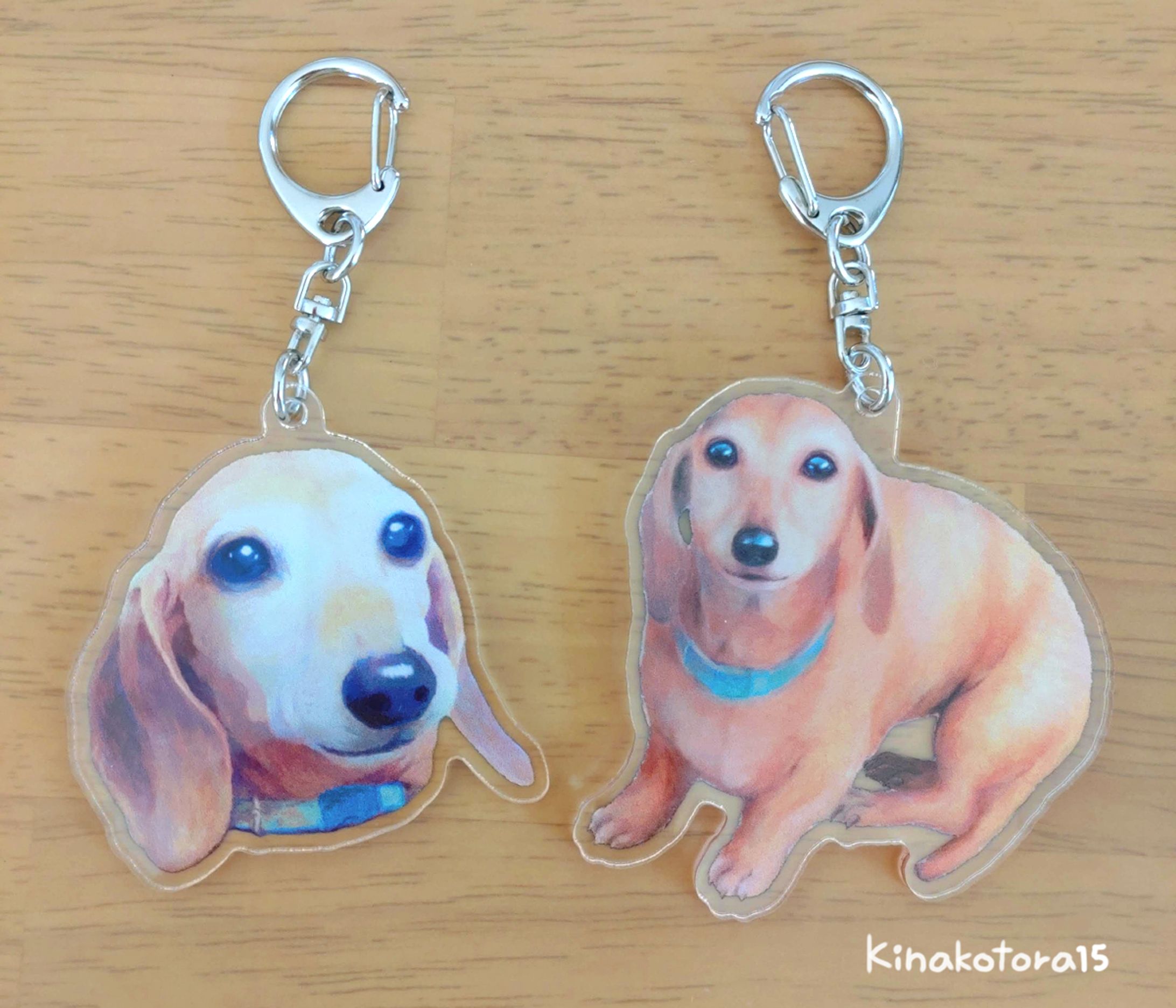 犬の似顔絵/アクリルキーホルダー-1