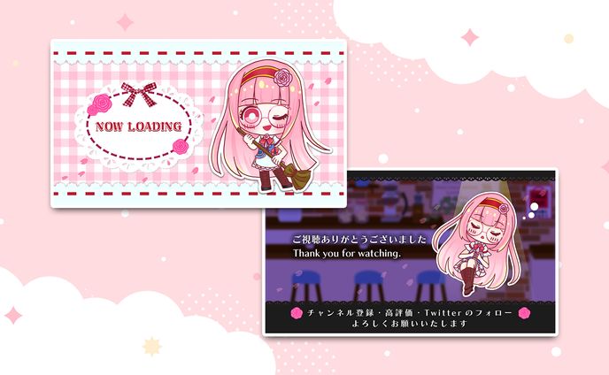 【Design】待機画面/エンドカード 彩小路つばき様