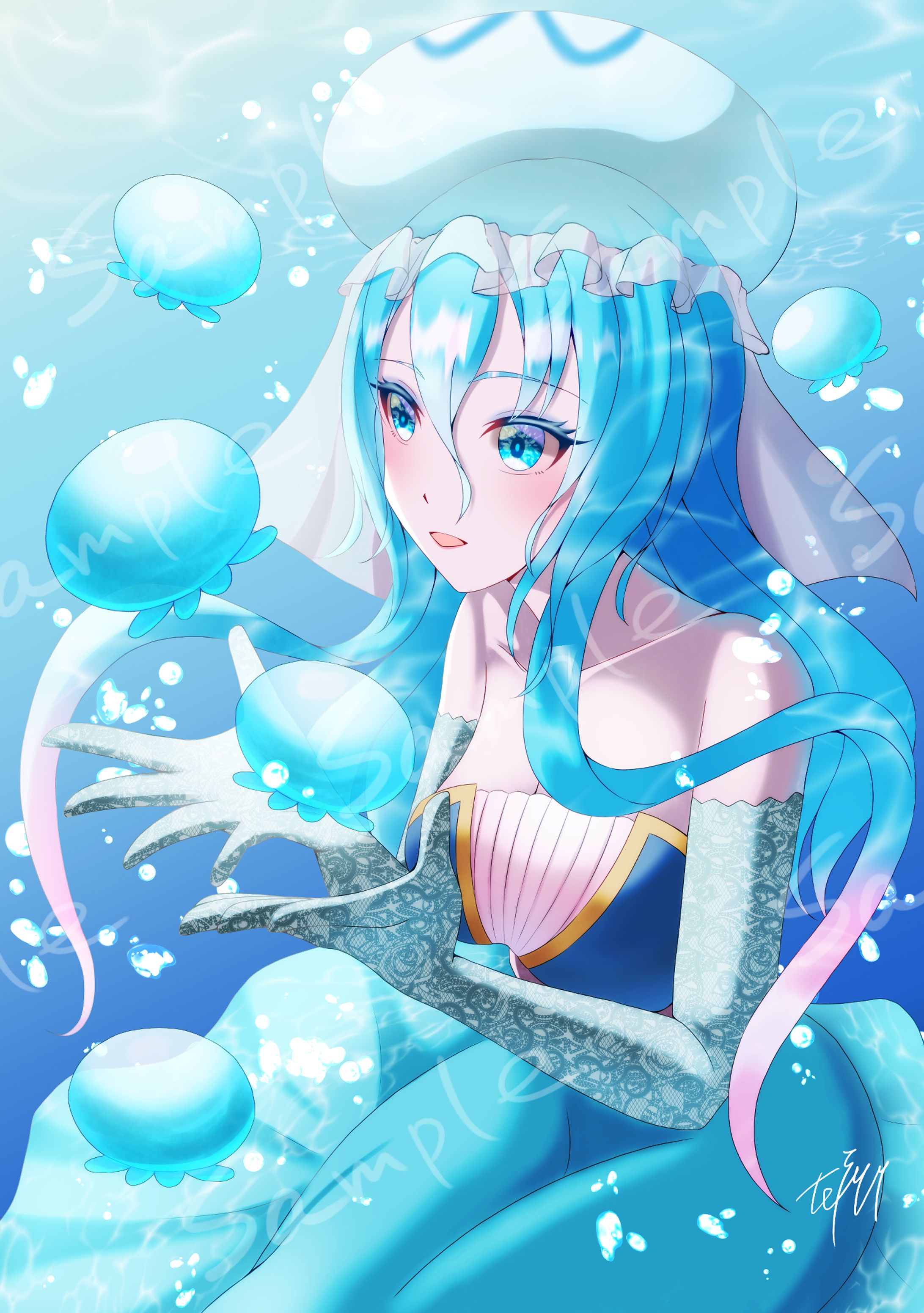 クラゲモチーフの女の子-1