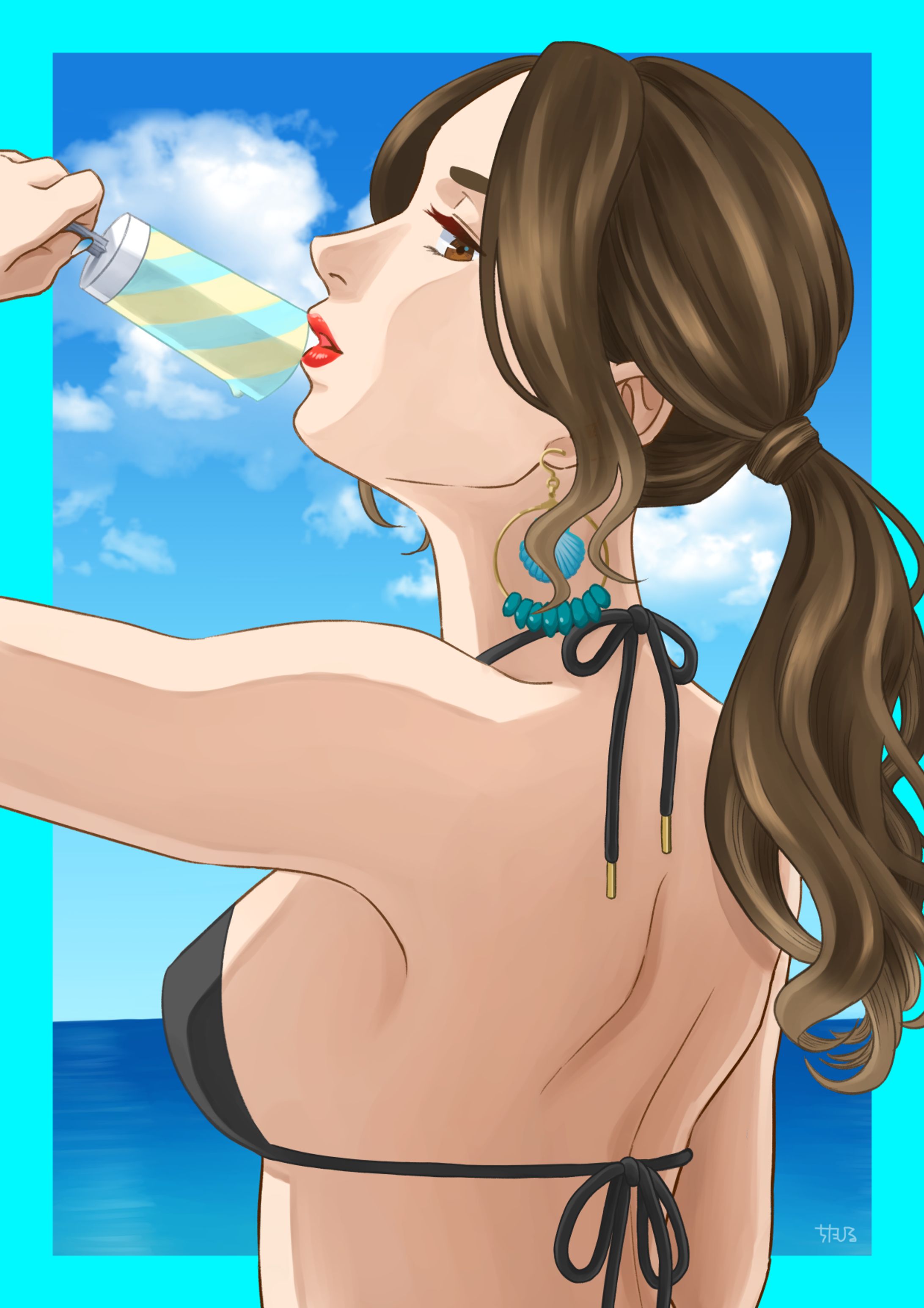 かっこいい女性のイラスト3点-1