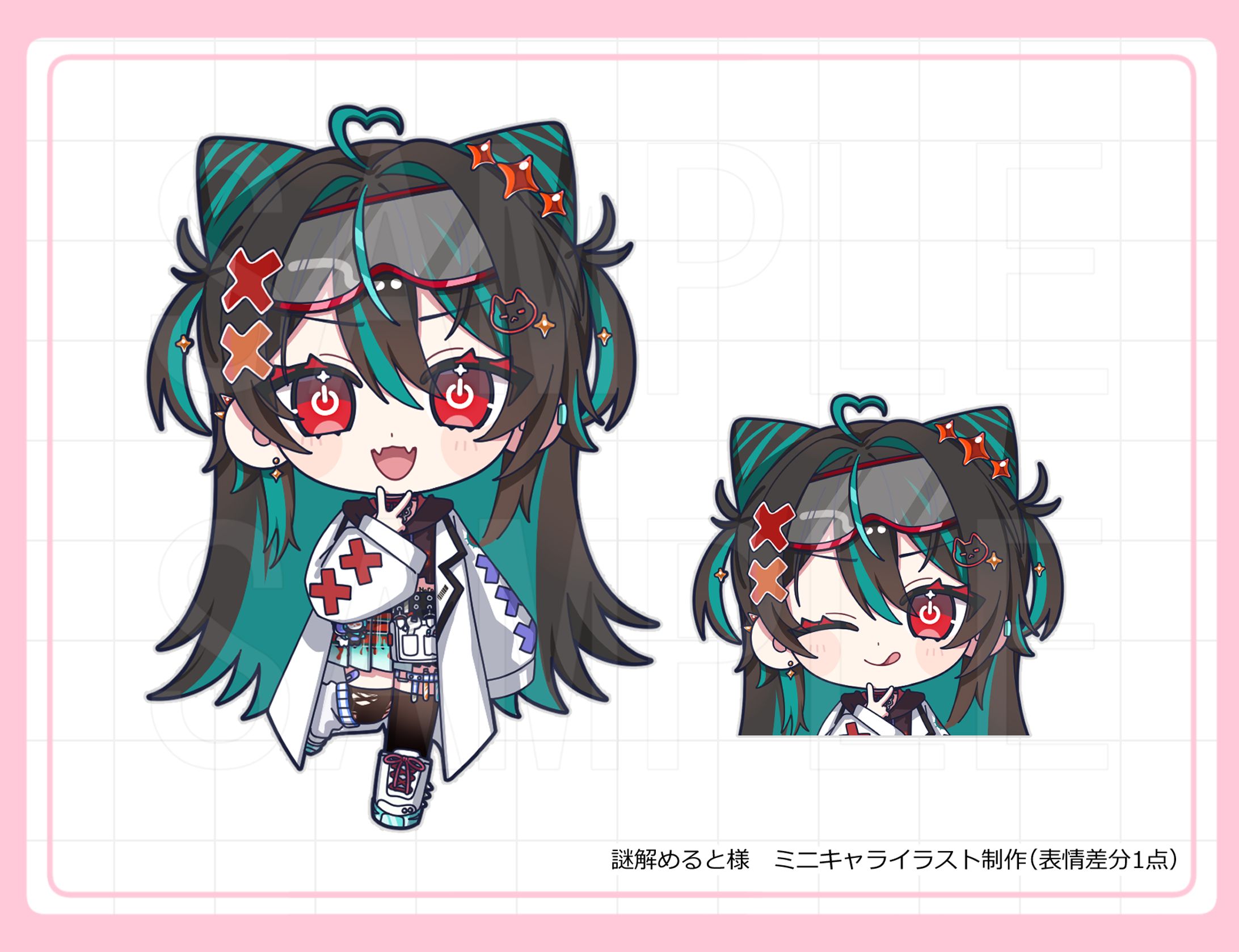 謎解めると様　ミニキャライラスト制作-1