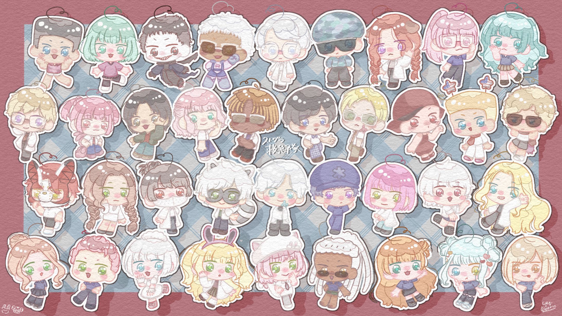 ꒰ fa ꒱ stgr救急隊集合イラスト-1
