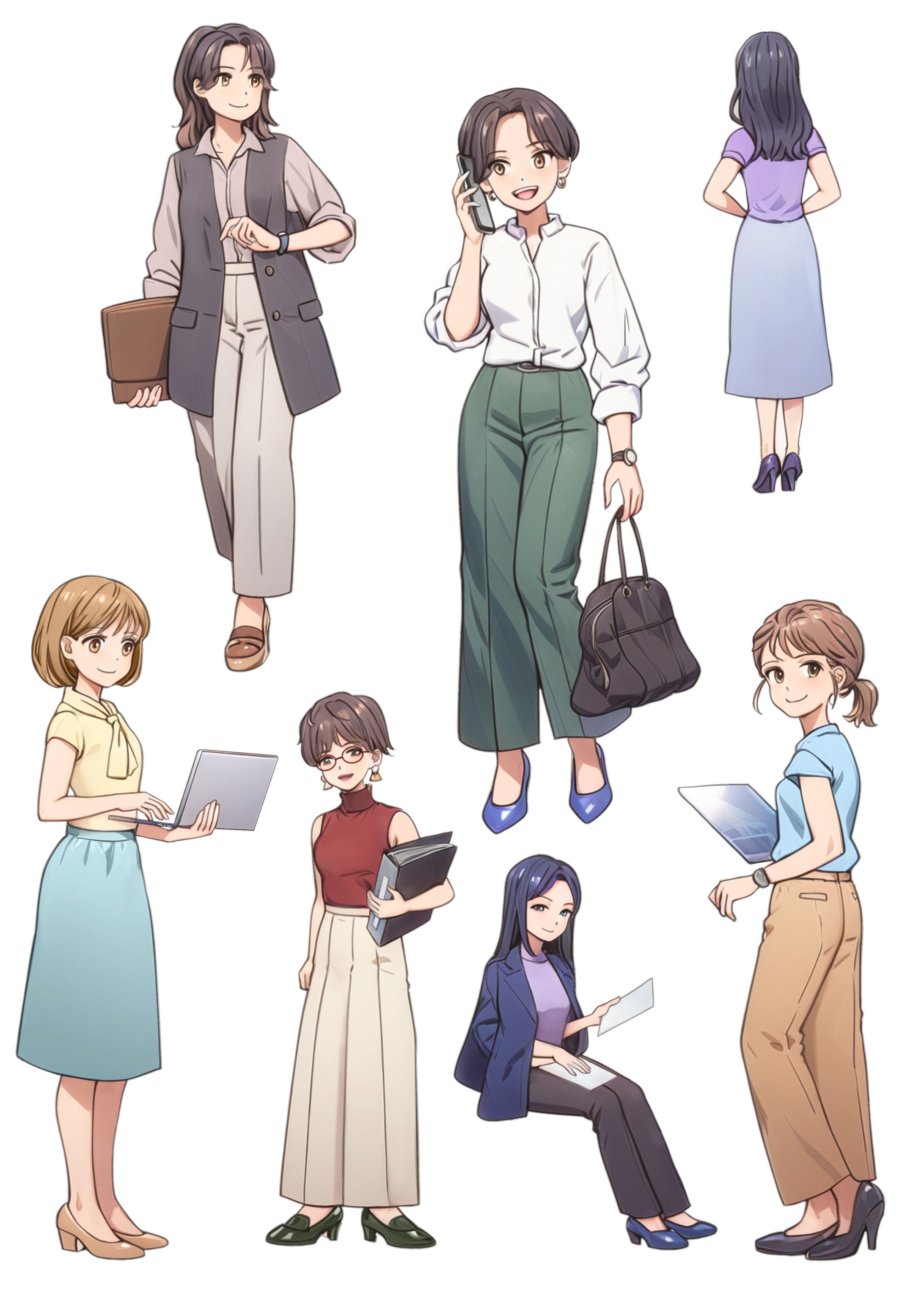 サンプル　オフィスカジュアル女性-1