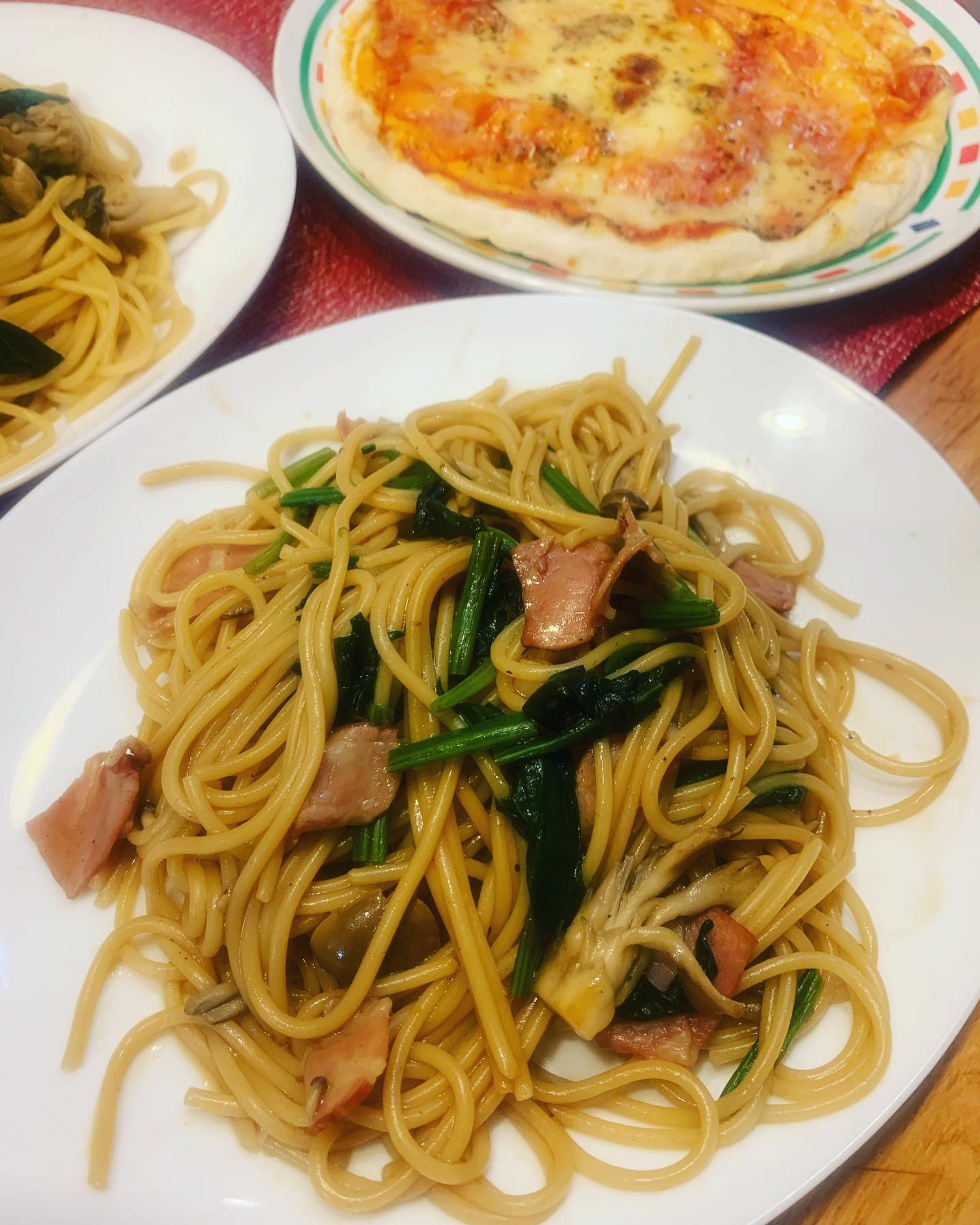 リクエストで和風パスタですが本日は濃いめにだそうです。
#和風パスタ-1