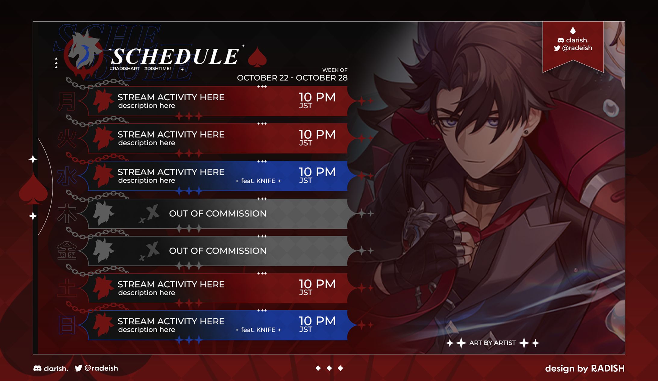 Wriothesley Schedule Template-1