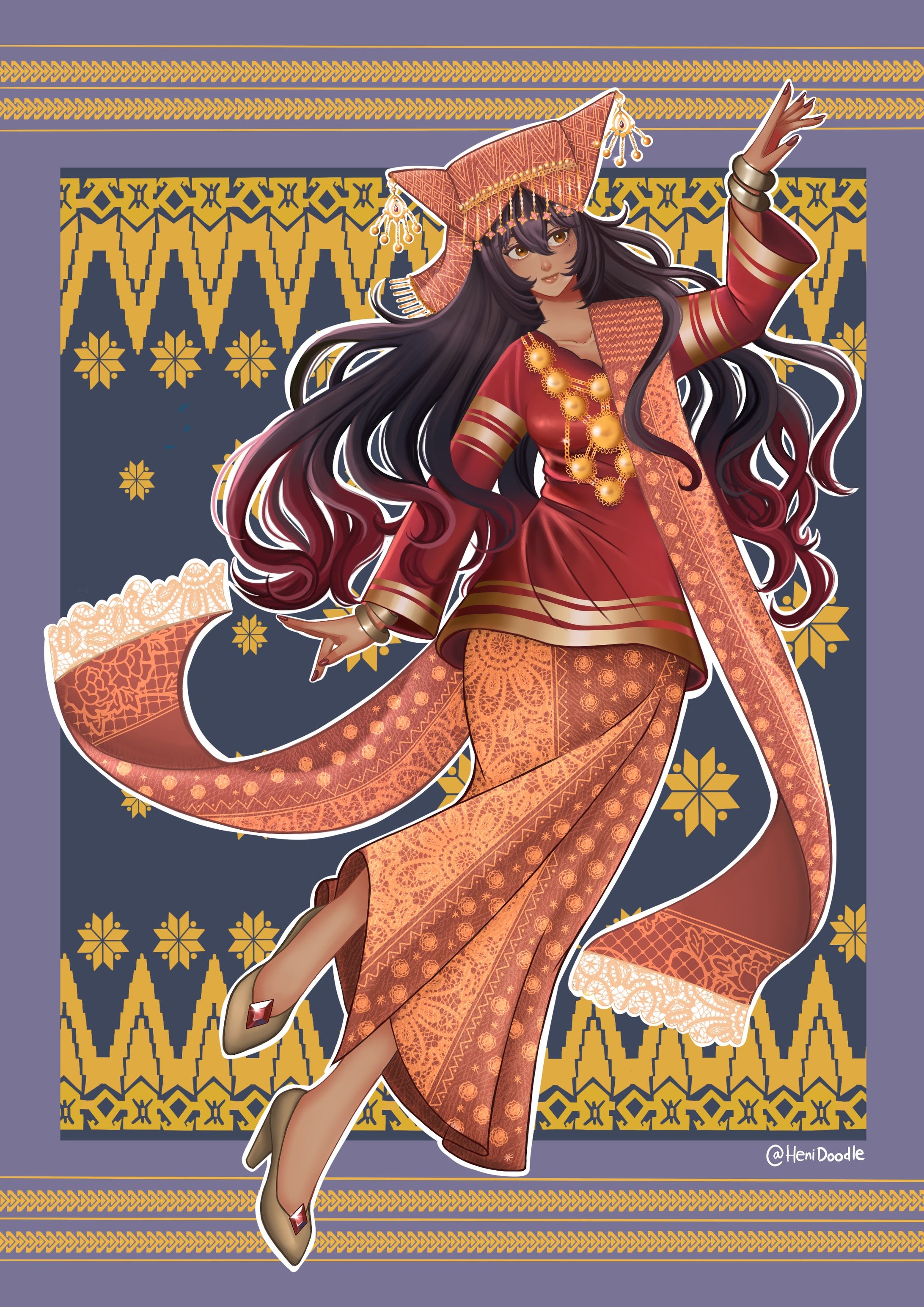 Indonesian Traditional Clothes “Bundo Kanduang”-1