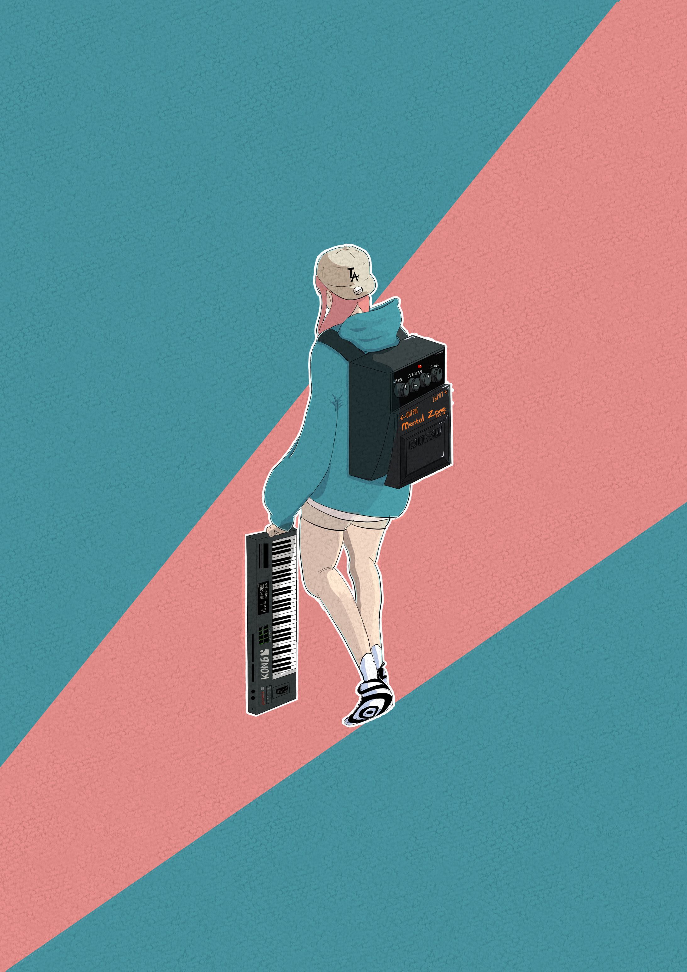 【イラスト】エレクトリック女子-1