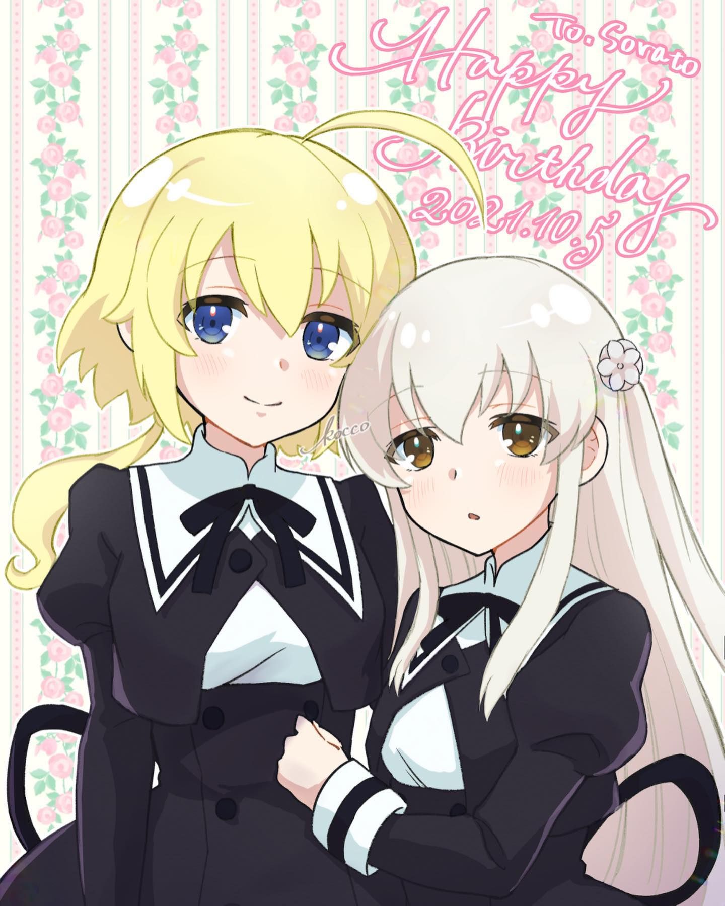 アサルトリリィの天葉さまと樟美ちゃん#イラスト #メイキング