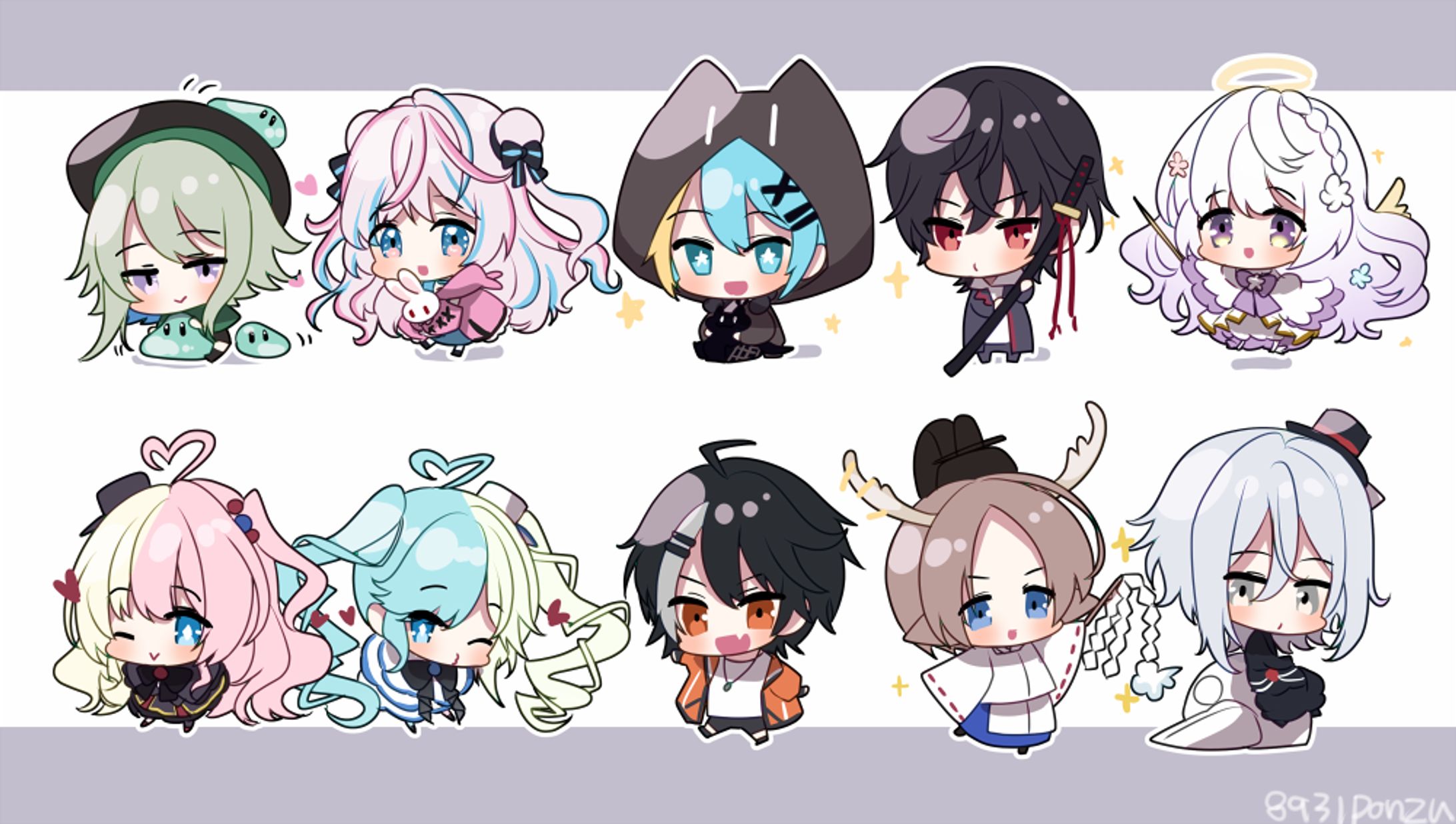 ライバーデフォルメイラスト-1