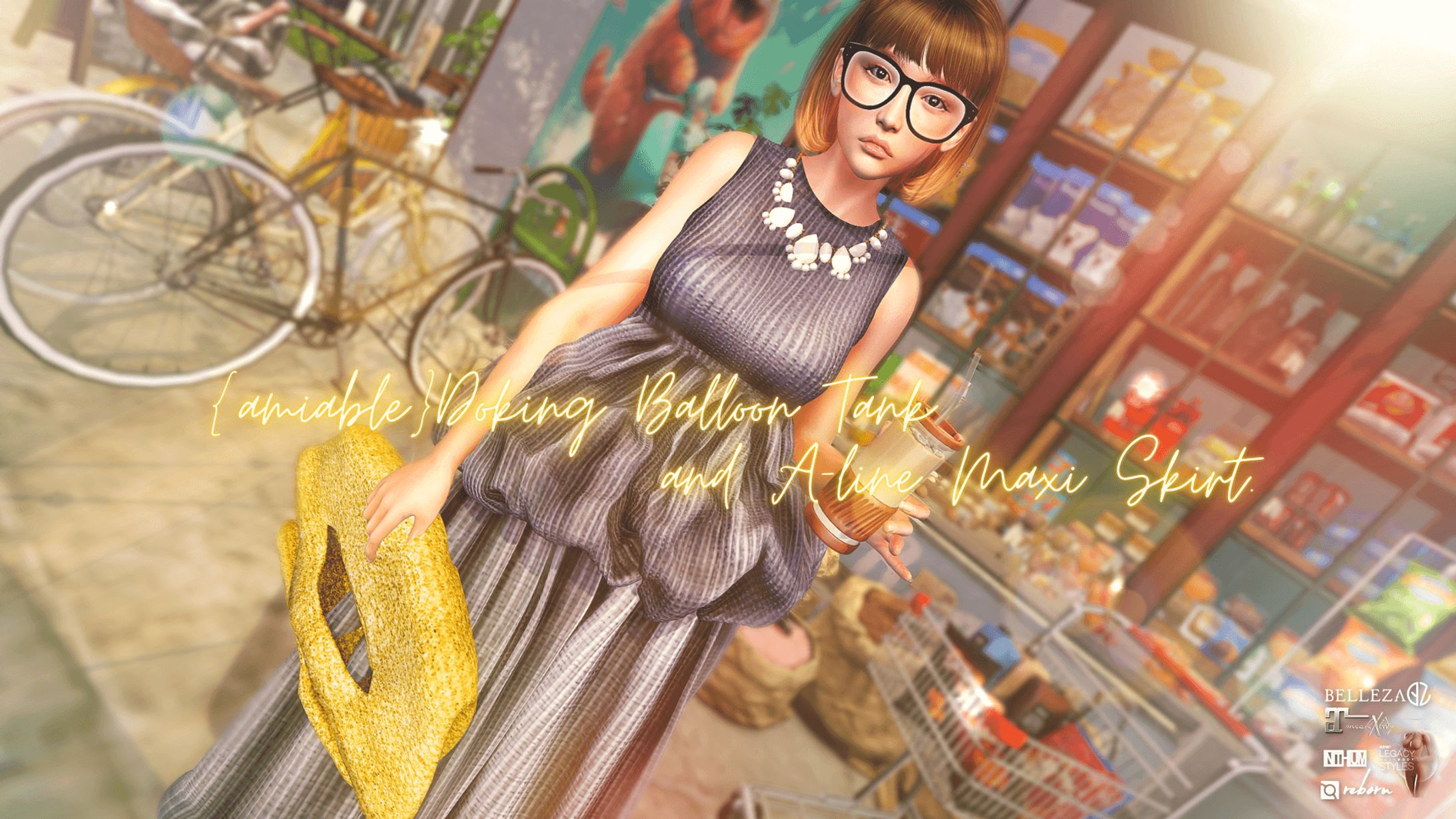 {amiable}Doking Balloon Tank & Maxi Skirt＠the C88(Special SALE).-1