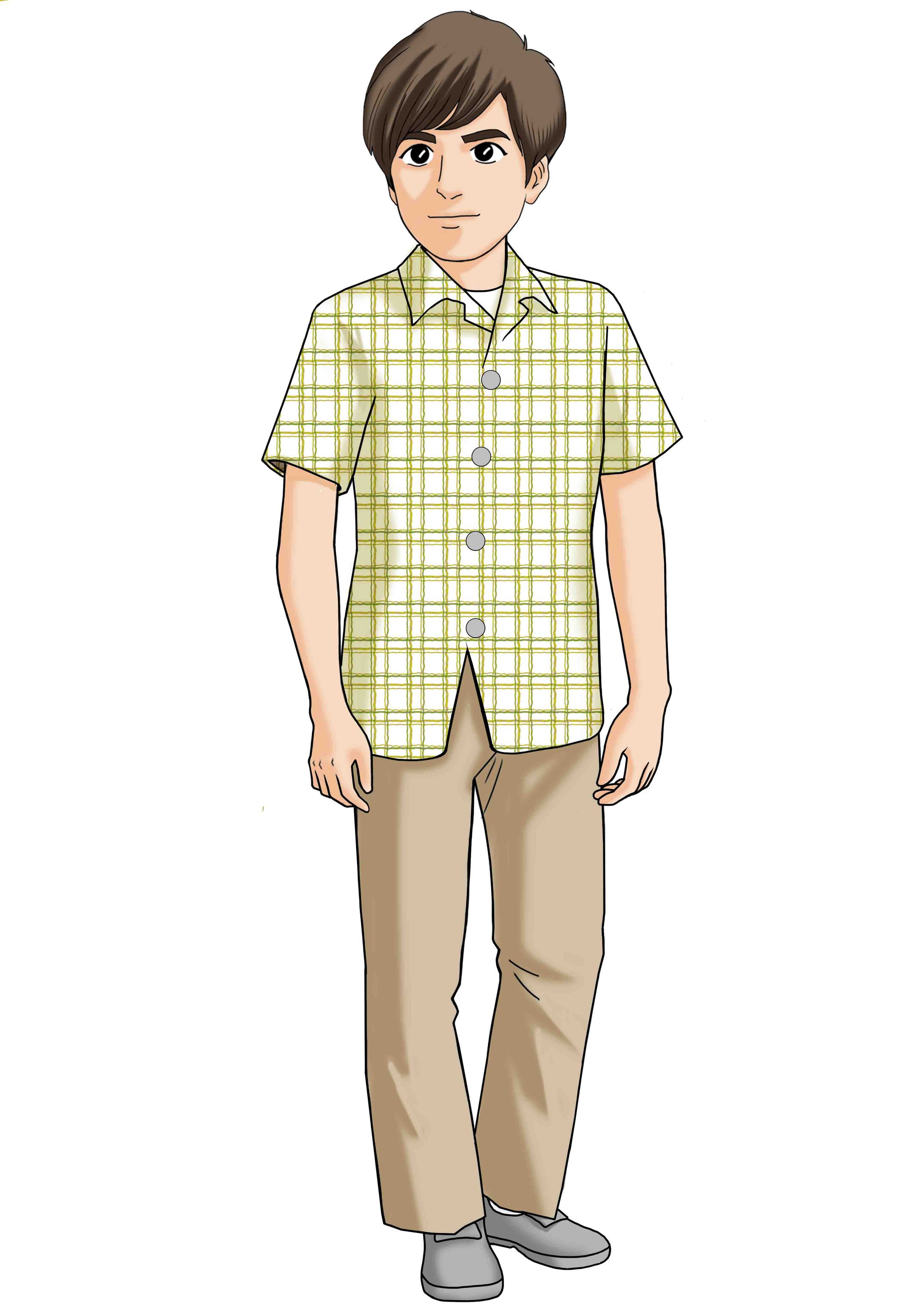 ポップ系　半袖お兄さん-1