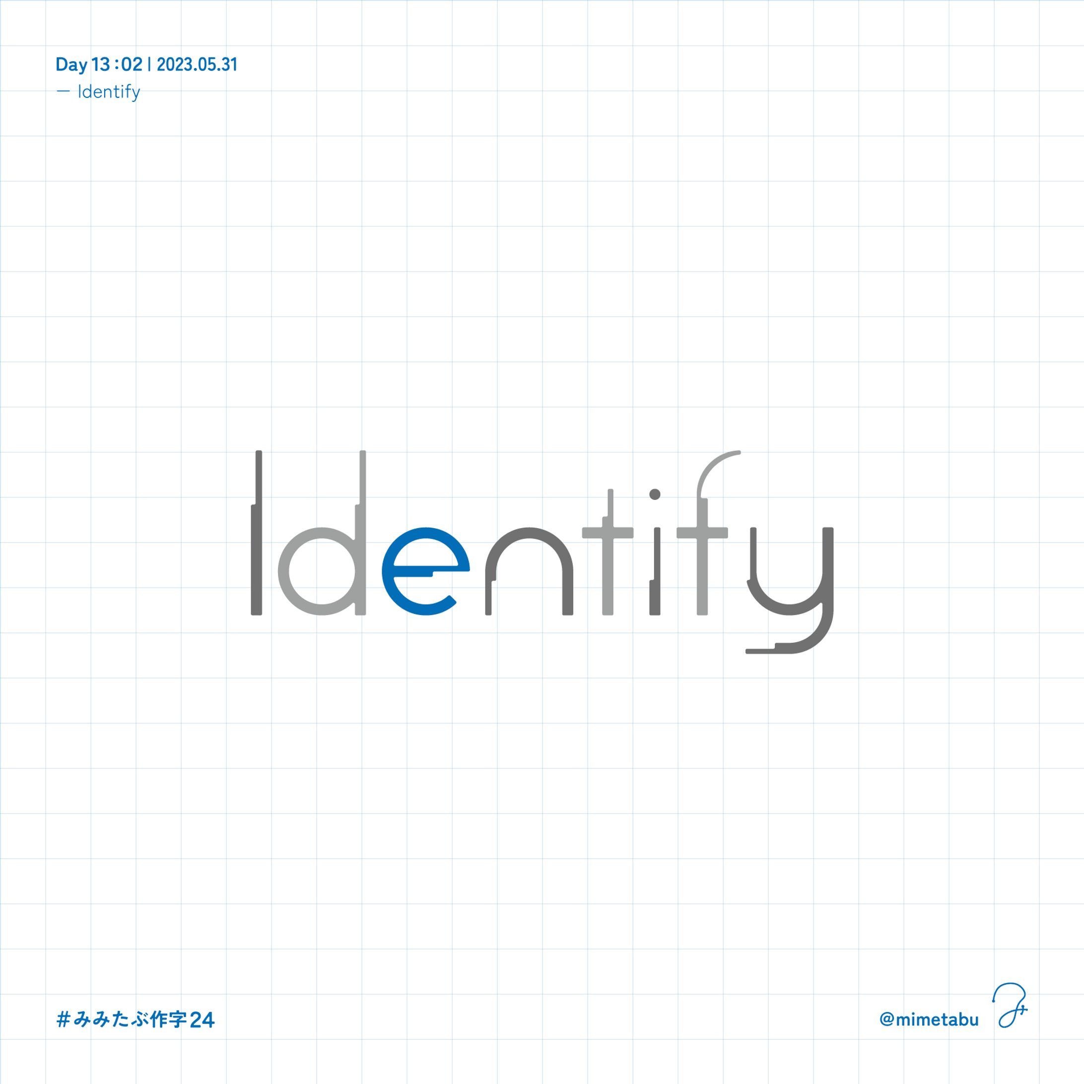 作字「Identify」-1